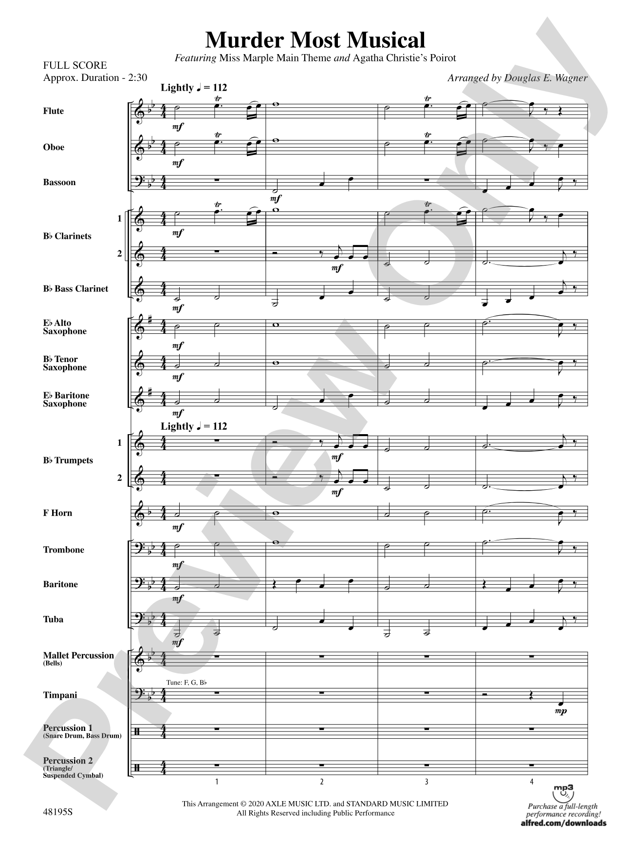 Murder Most Musical: Score
