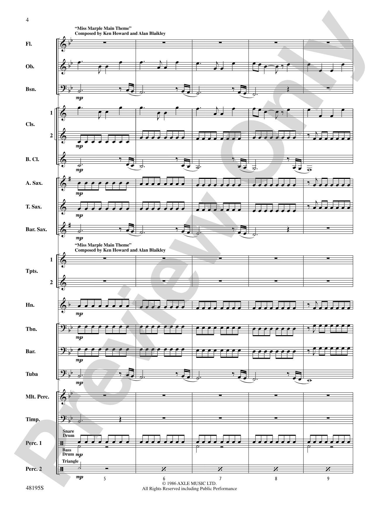 Murder Most Musical: Score