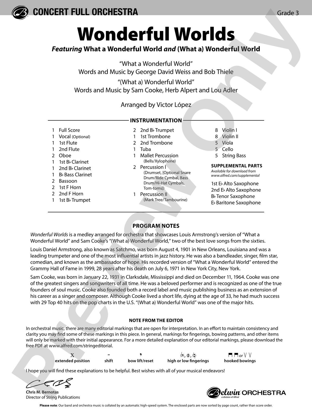 Wonderful Worlds: Score