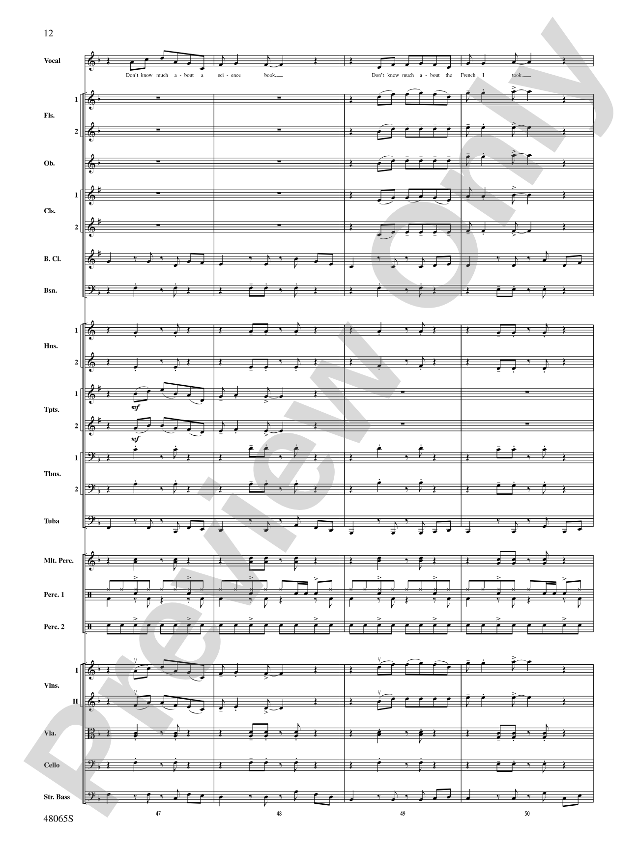 Wonderful Worlds: Score