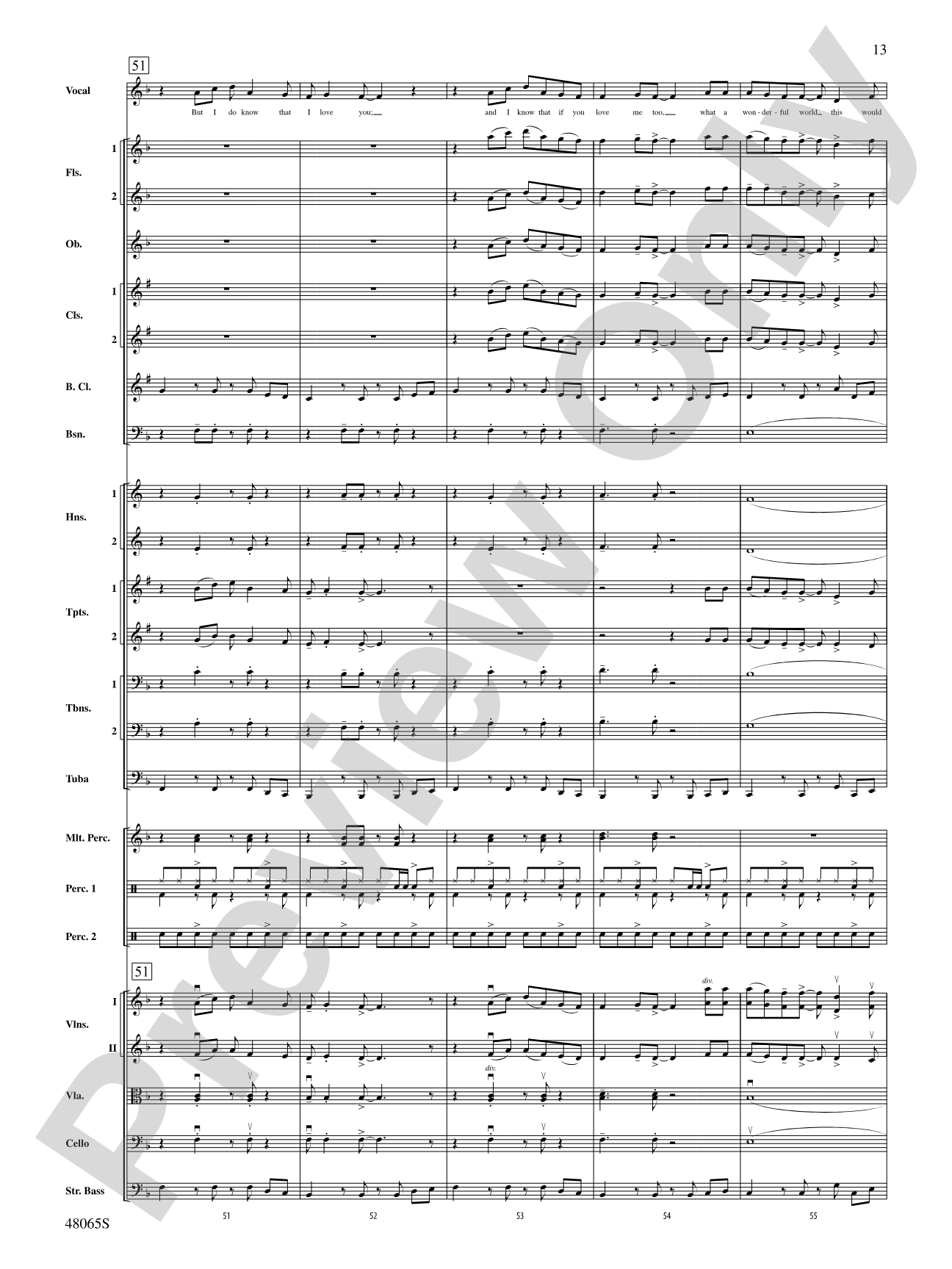 Wonderful Worlds: Score