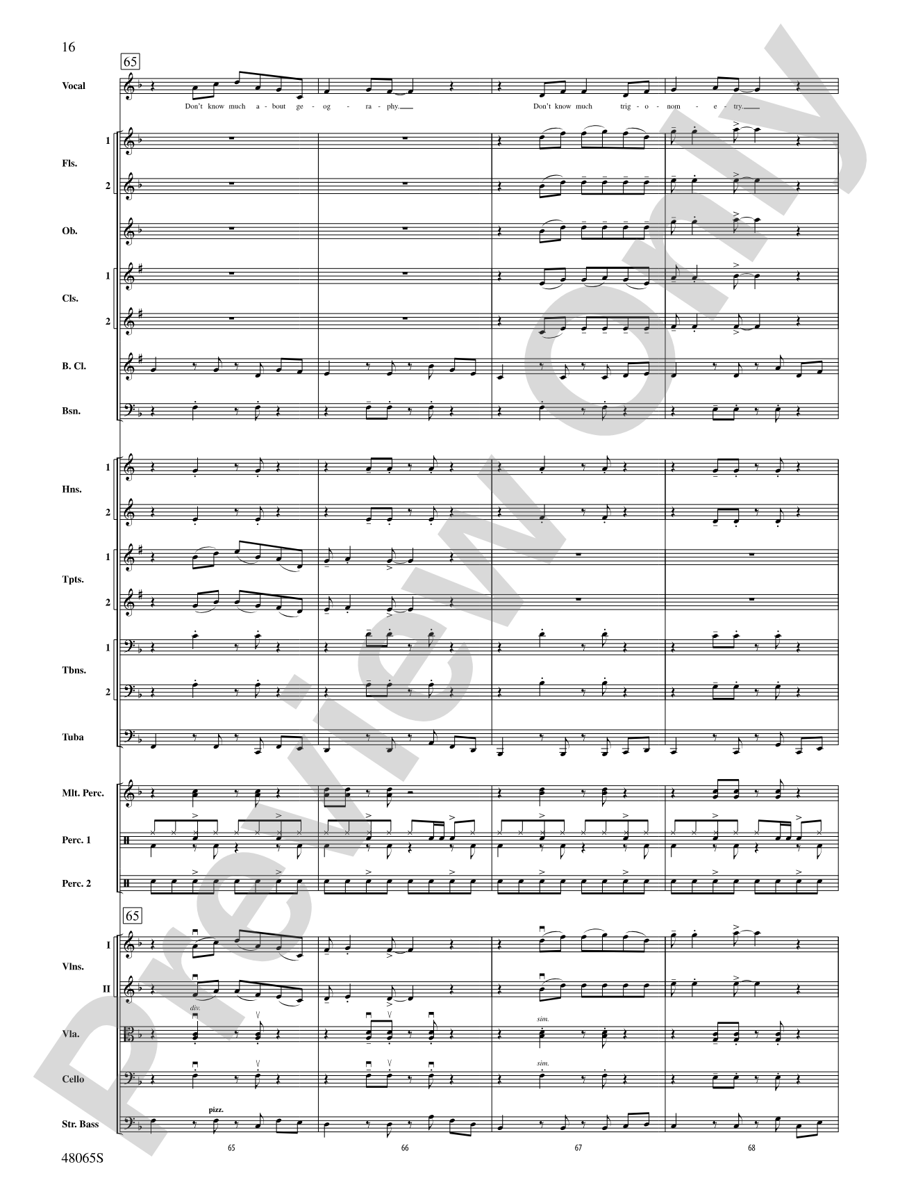 Wonderful Worlds: Score