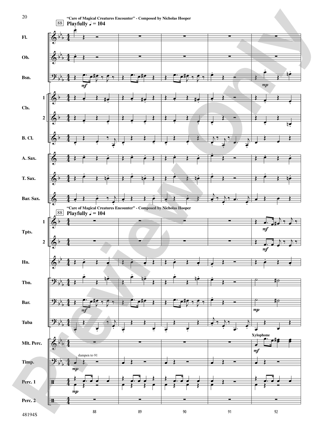 Harry Potter: Wizards Unite: Concert Band Conductor Score & Parts