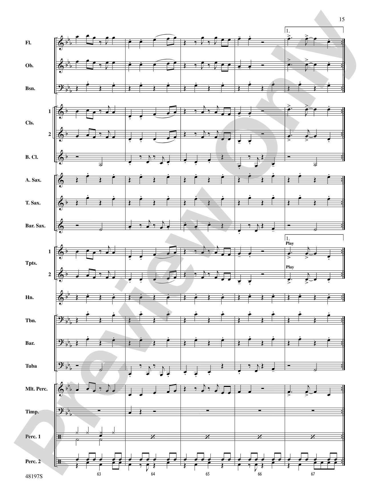 Liar: Concert Band Conductor Score & Parts