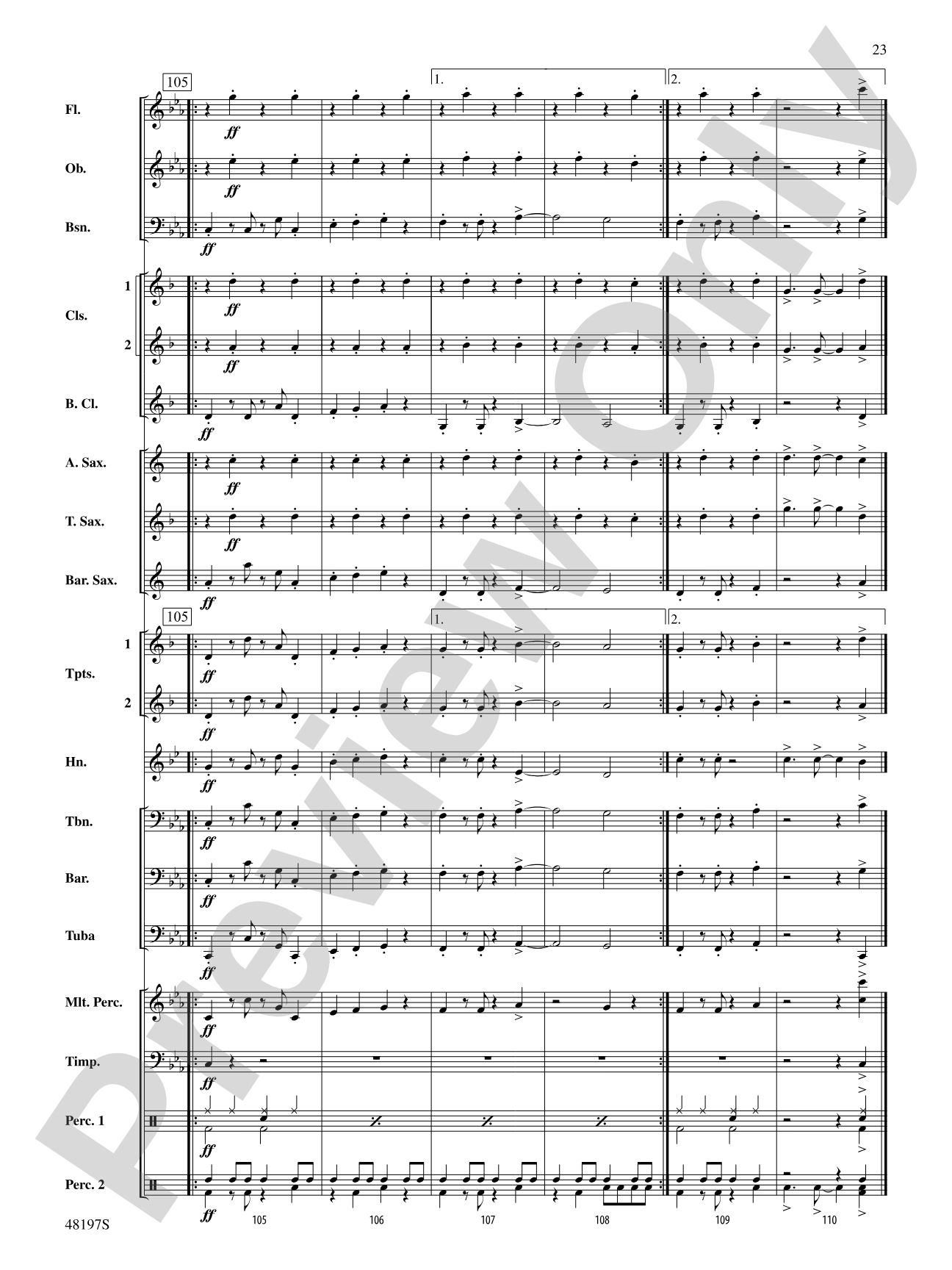 Liar: Concert Band Conductor Score & Parts