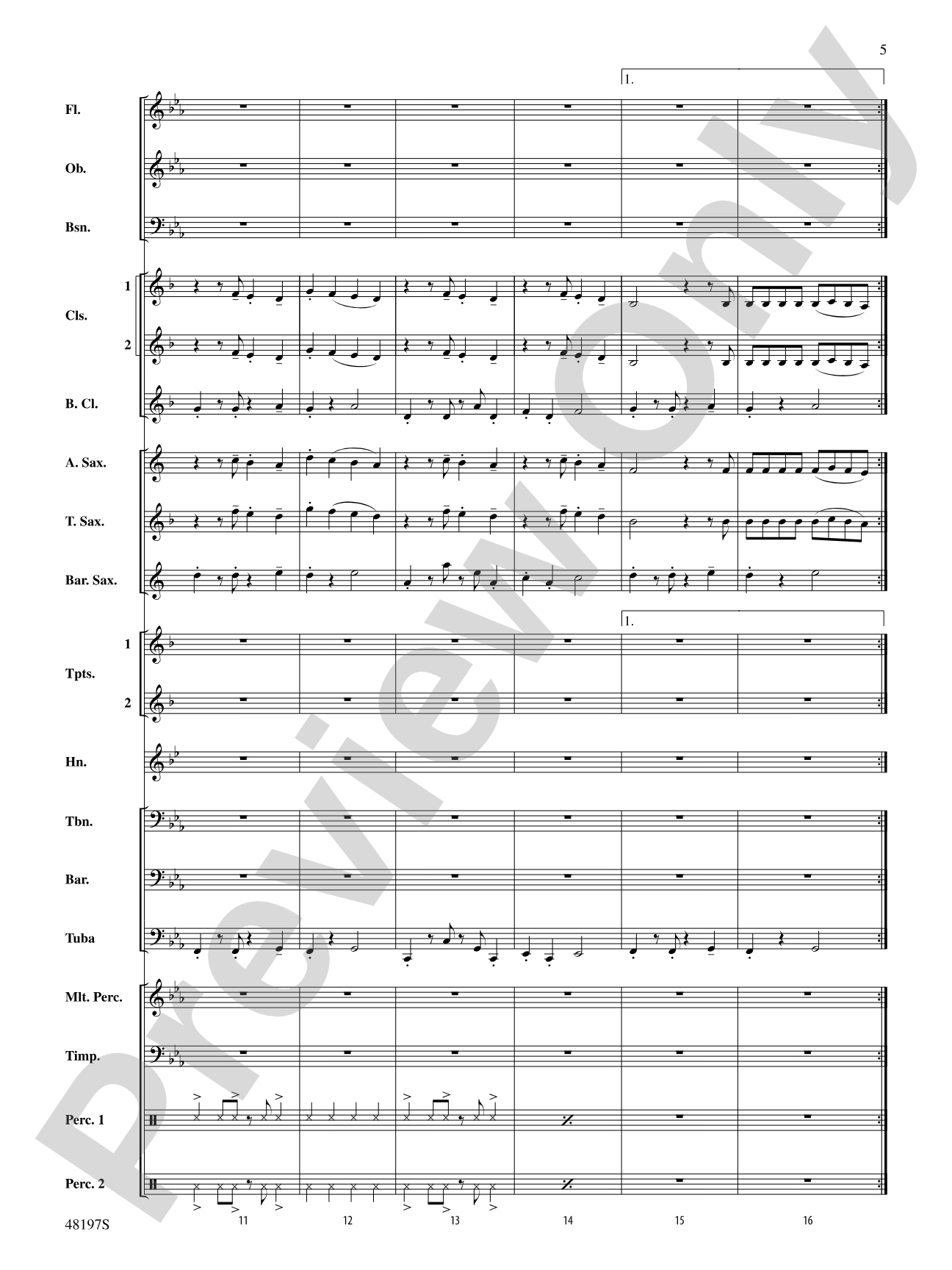 Liar: Concert Band Conductor Score & Parts
