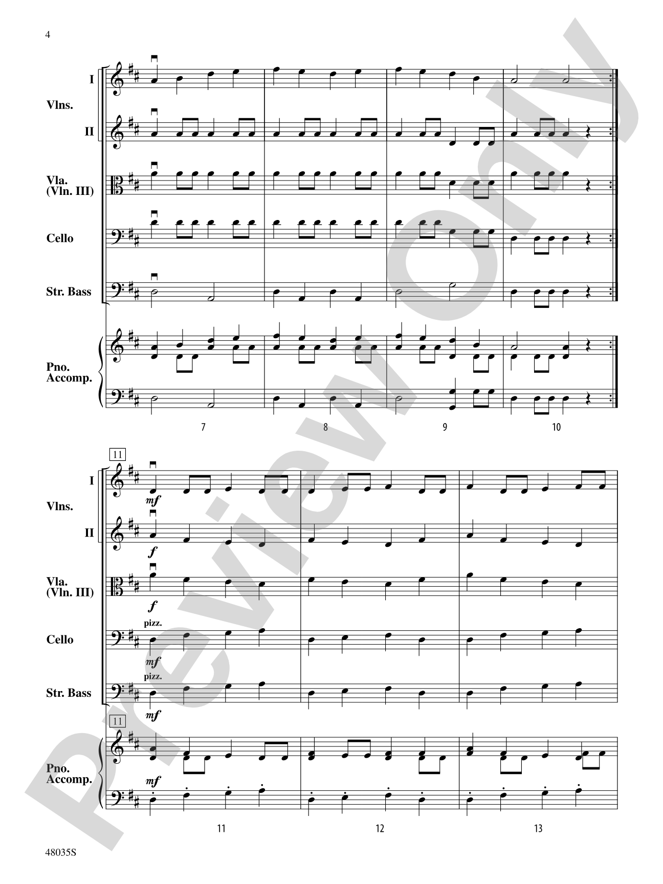 Angeline the Baker: String Orchestra Conductor Score & Parts