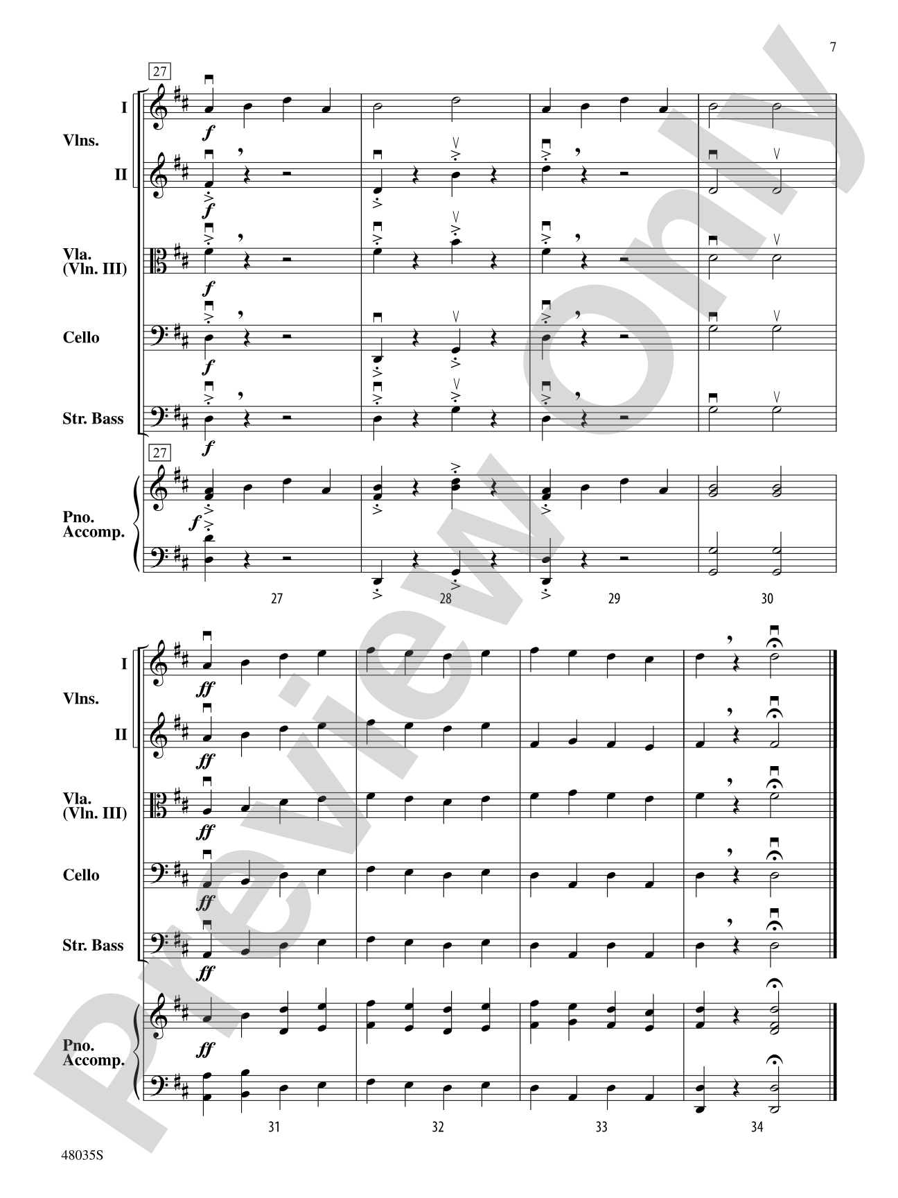 Angeline the Baker: String Orchestra Conductor Score & Parts