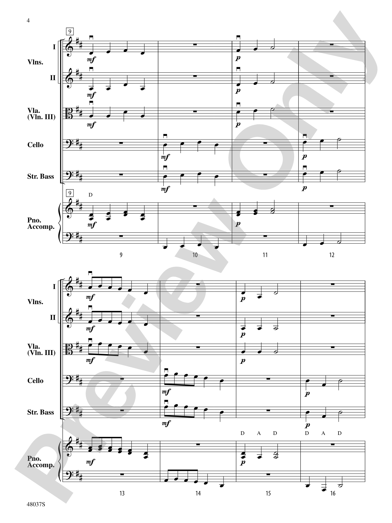 Un, Deux, Trois, Quatre!: String Orchestra Conductor Score & Parts