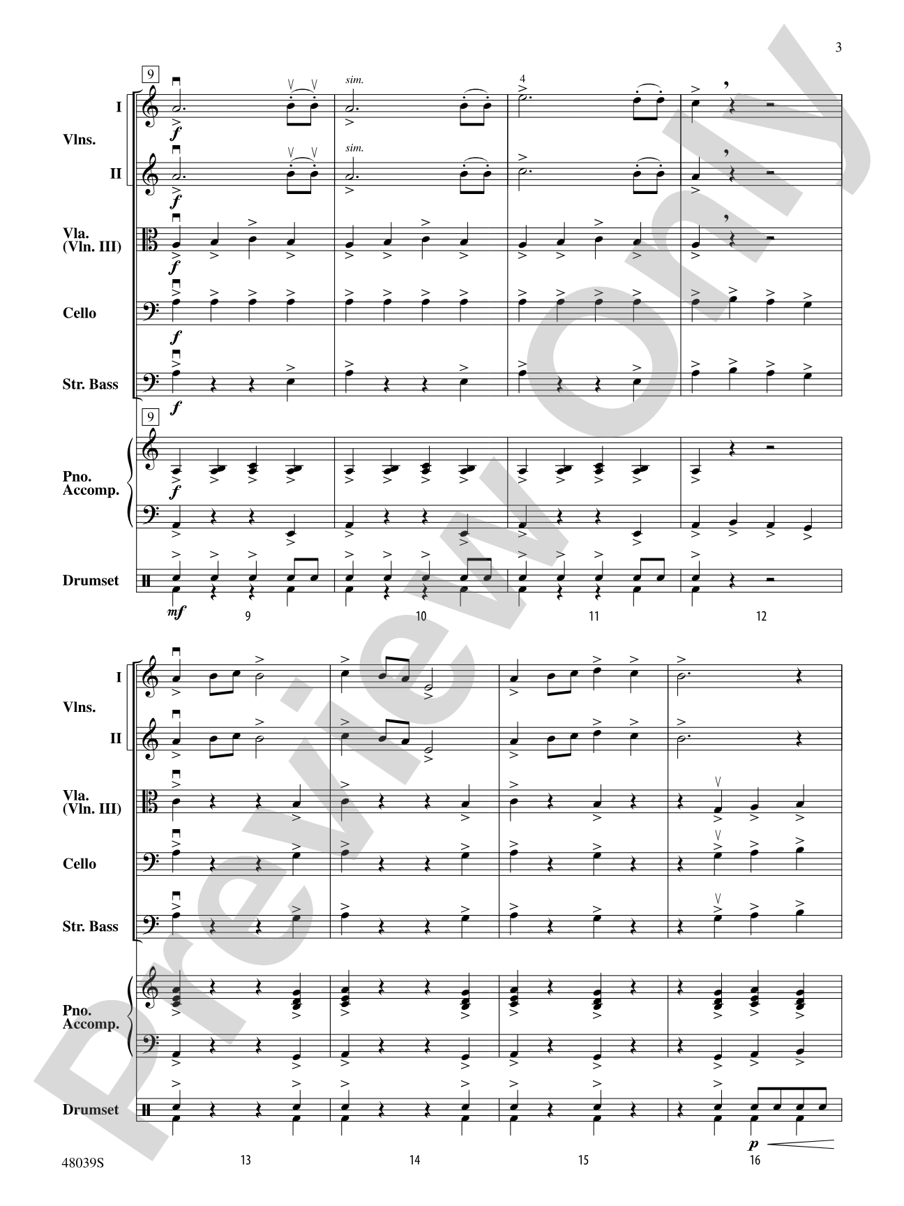 Gibralter: The Rock: String Orchestra Conductor Score & Parts