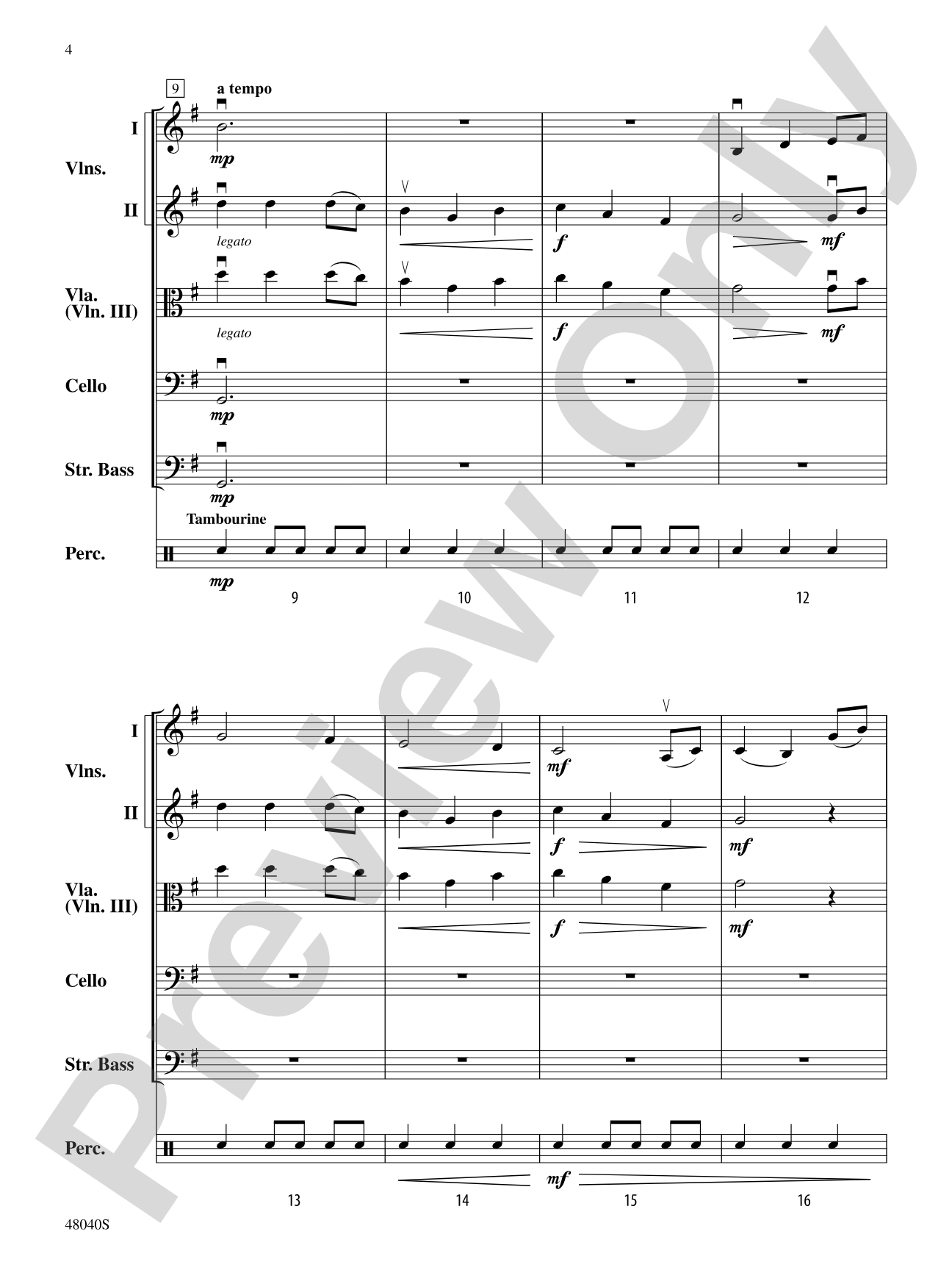 Sans Day Carol: String Orchestra Conductor Score & Parts
