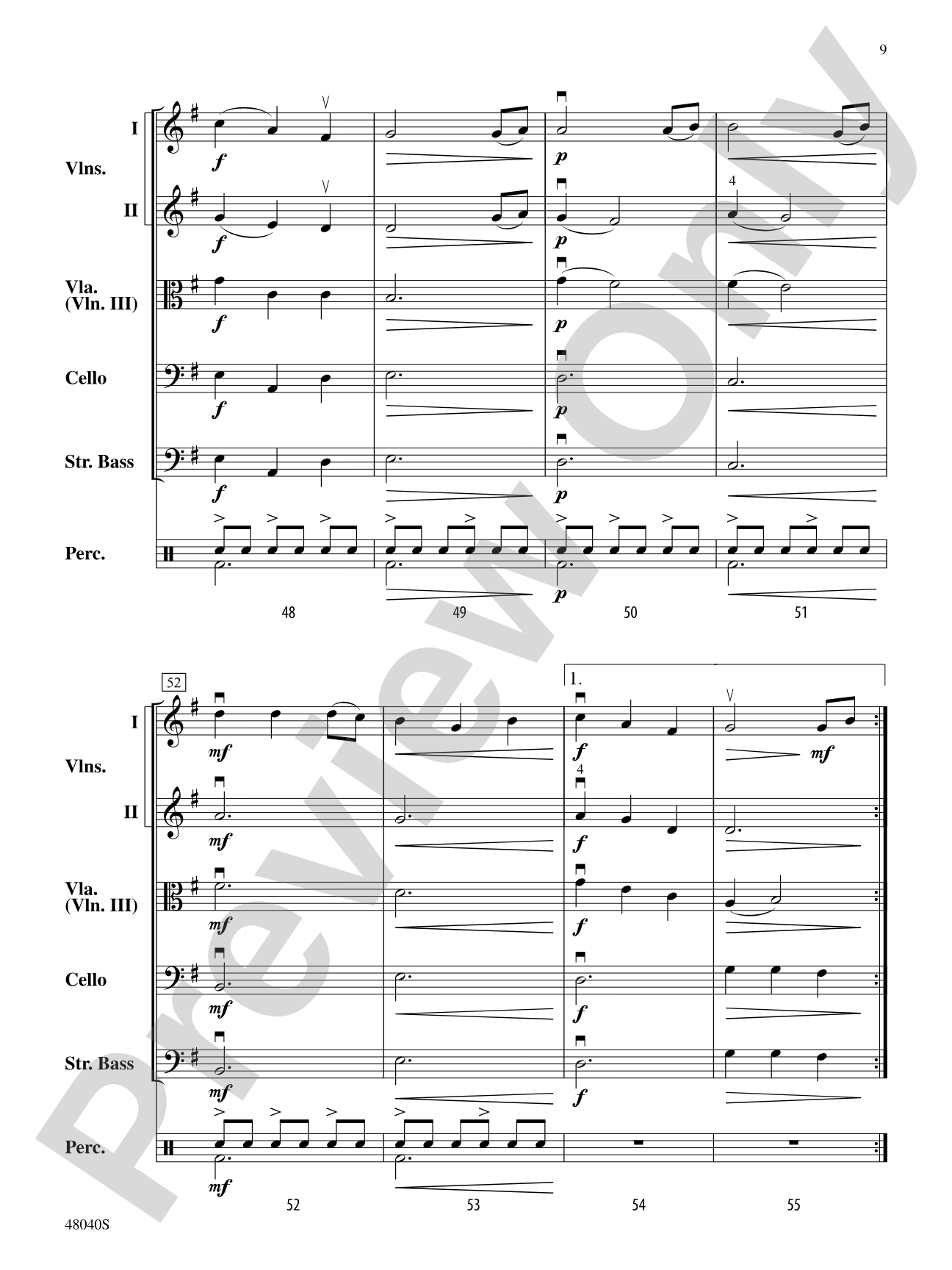 Sans Day Carol: String Orchestra Conductor Score & Parts