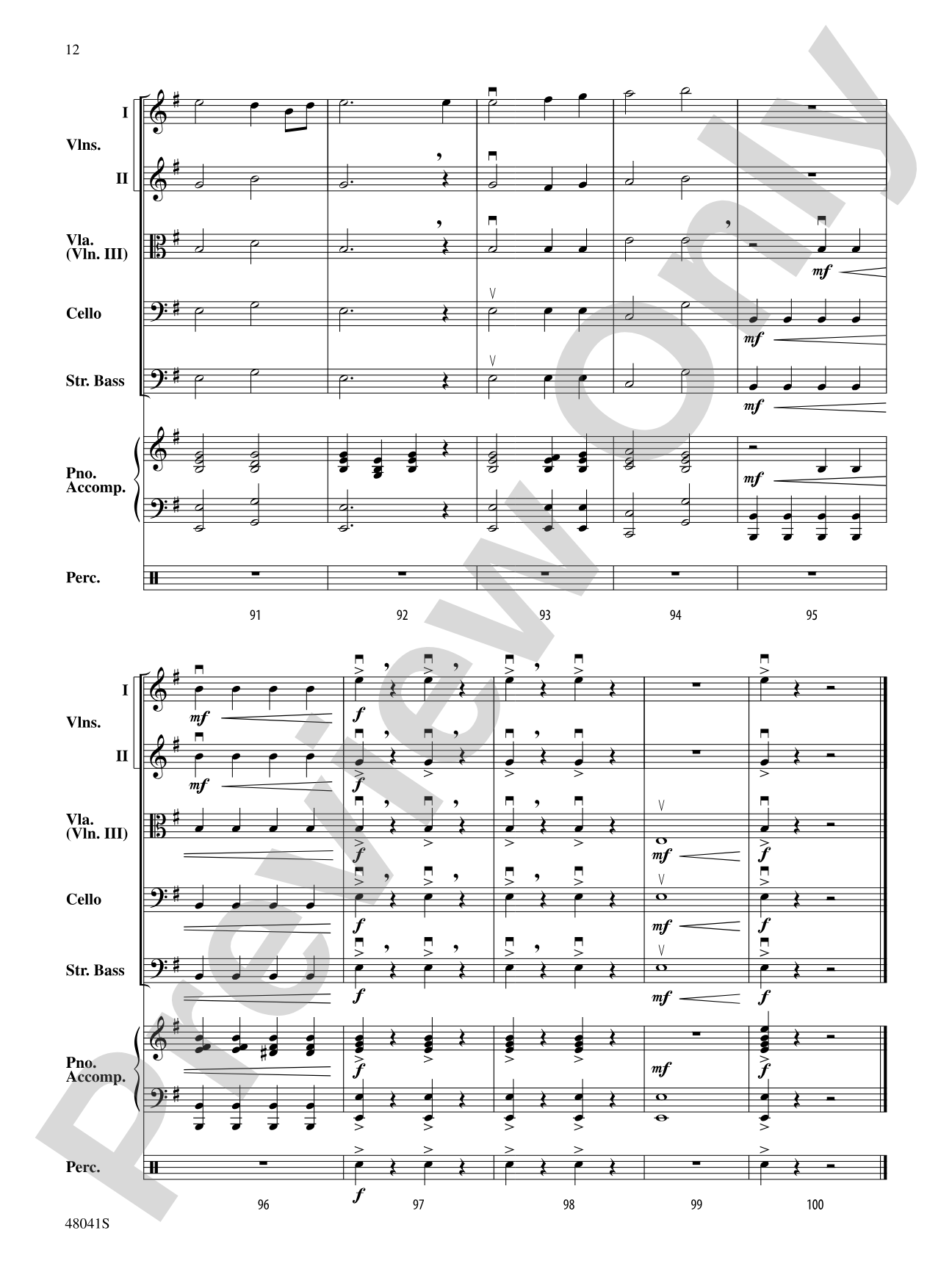 Themes from The New World: String Orchestra Conductor Score & Parts