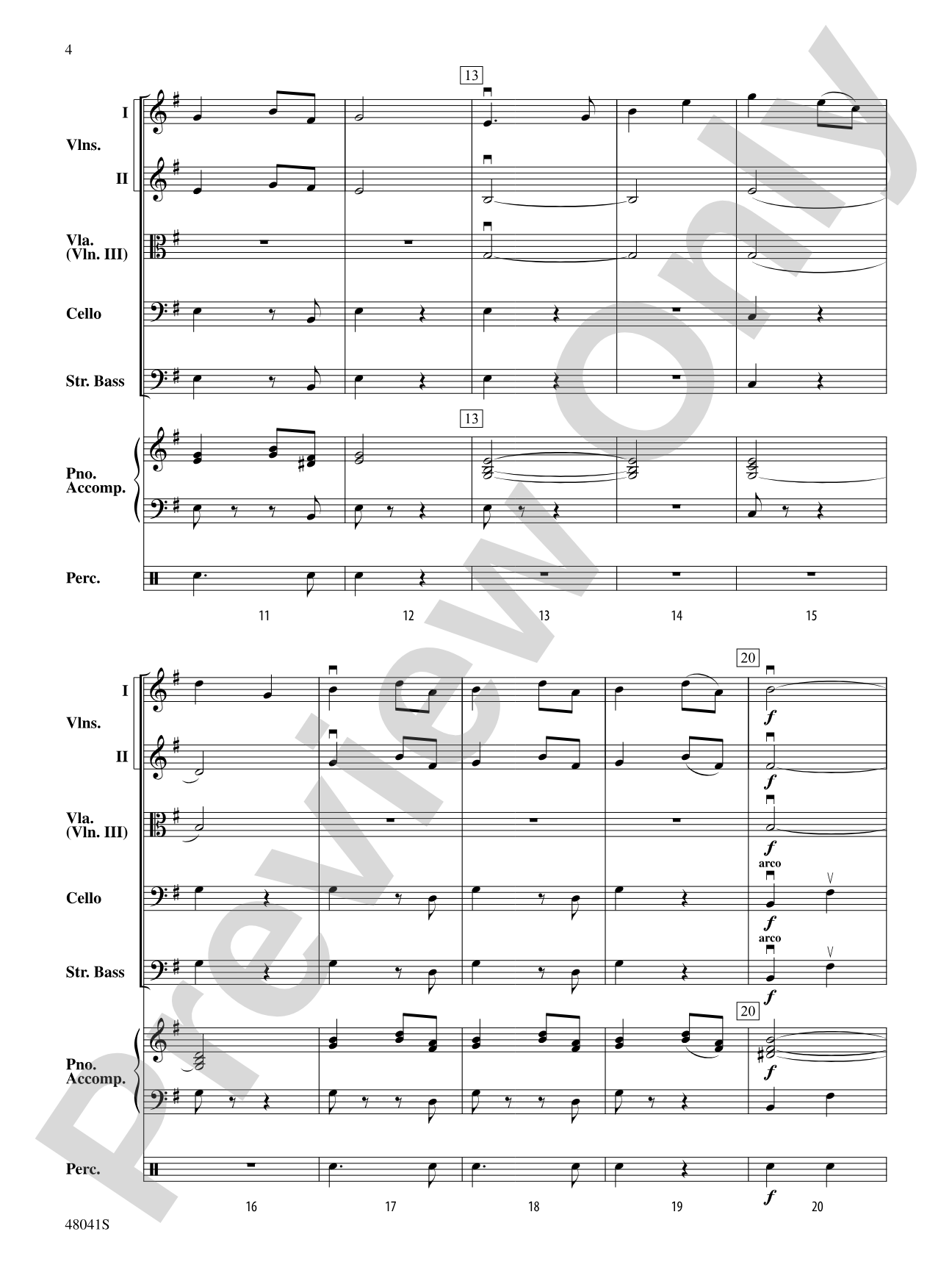 Themes from The New World: String Orchestra Conductor Score & Parts