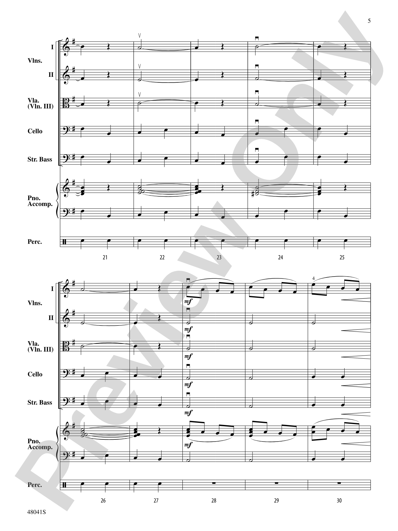Themes from The New World: String Orchestra Conductor Score & Parts