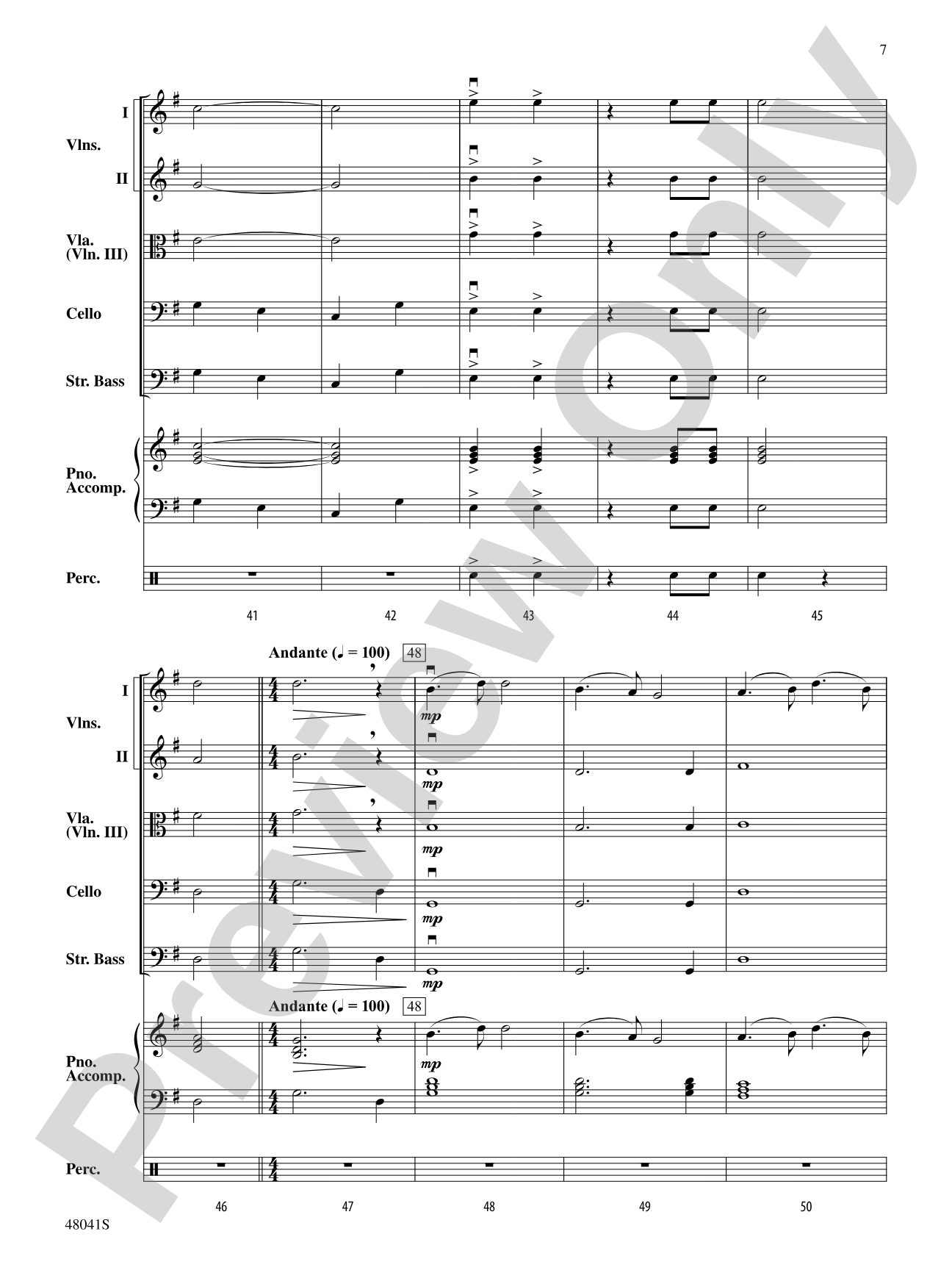 Themes from The New World: String Orchestra Conductor Score & Parts