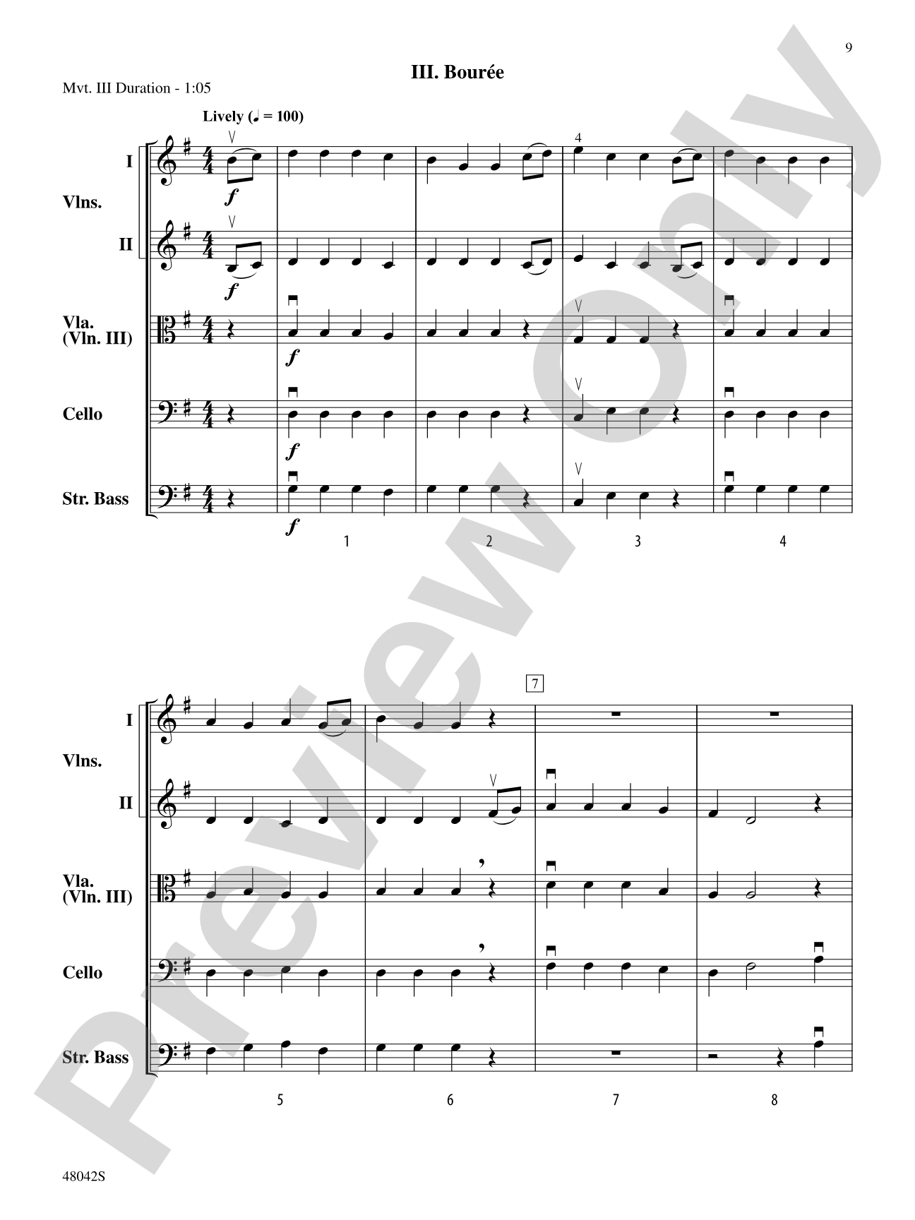 Terpsichore: Score