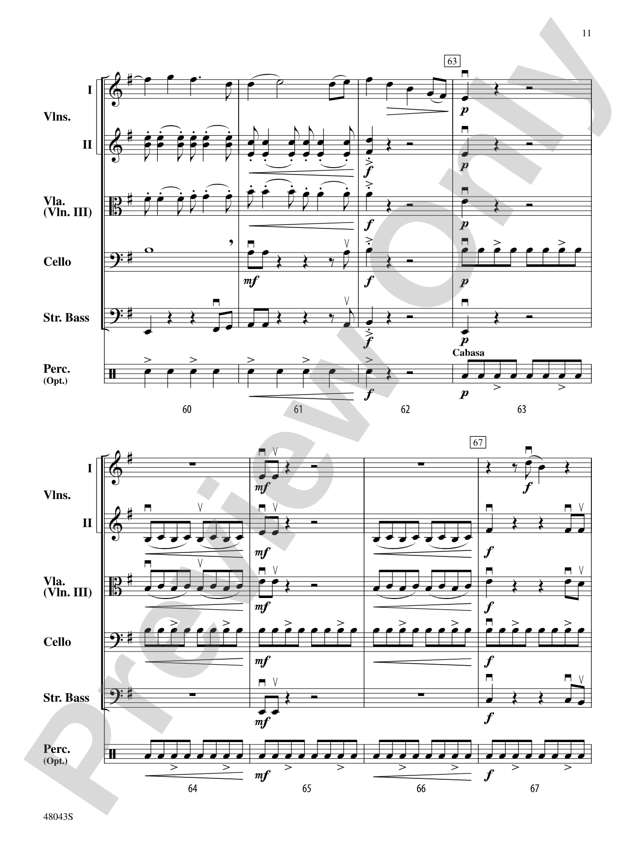 Chasing Shadows: Score