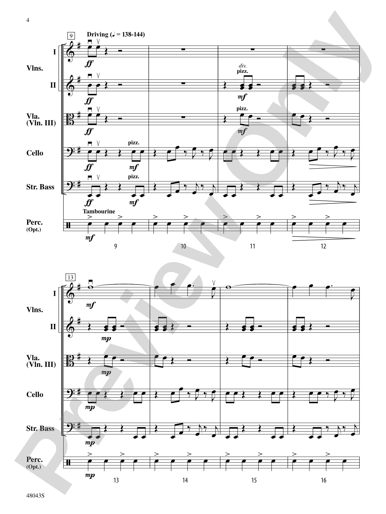 Chasing Shadows: Score