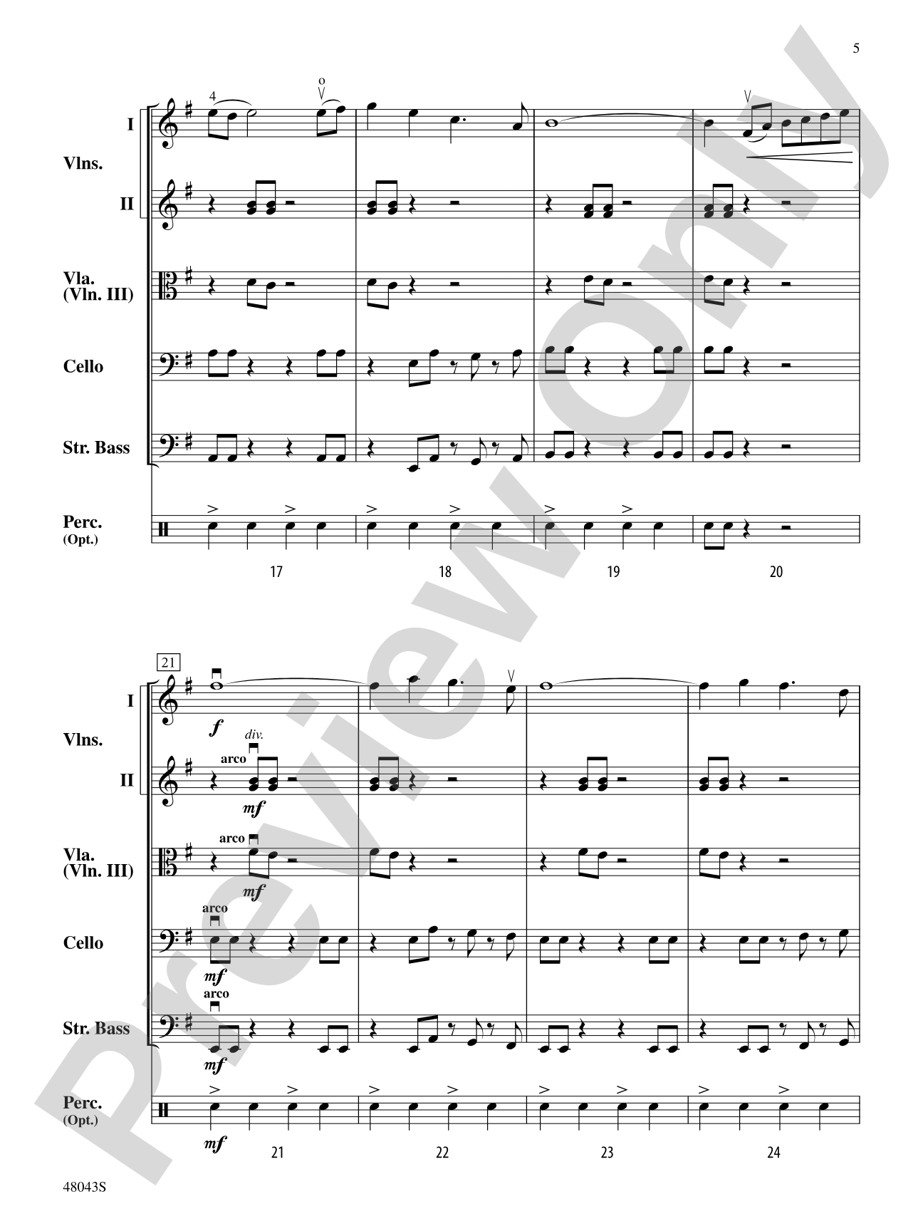 Chasing Shadows: Score