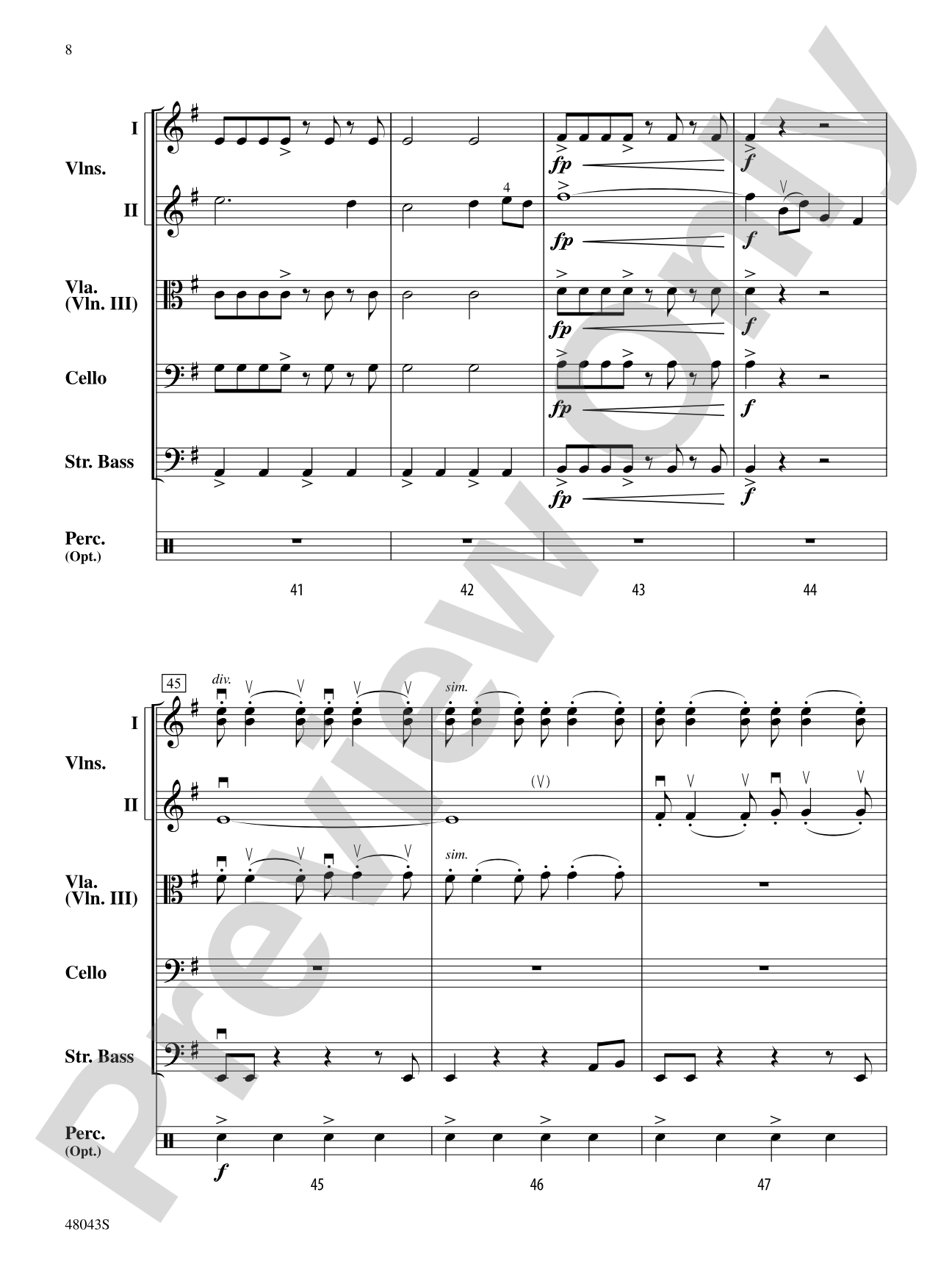 Chasing Shadows: Score