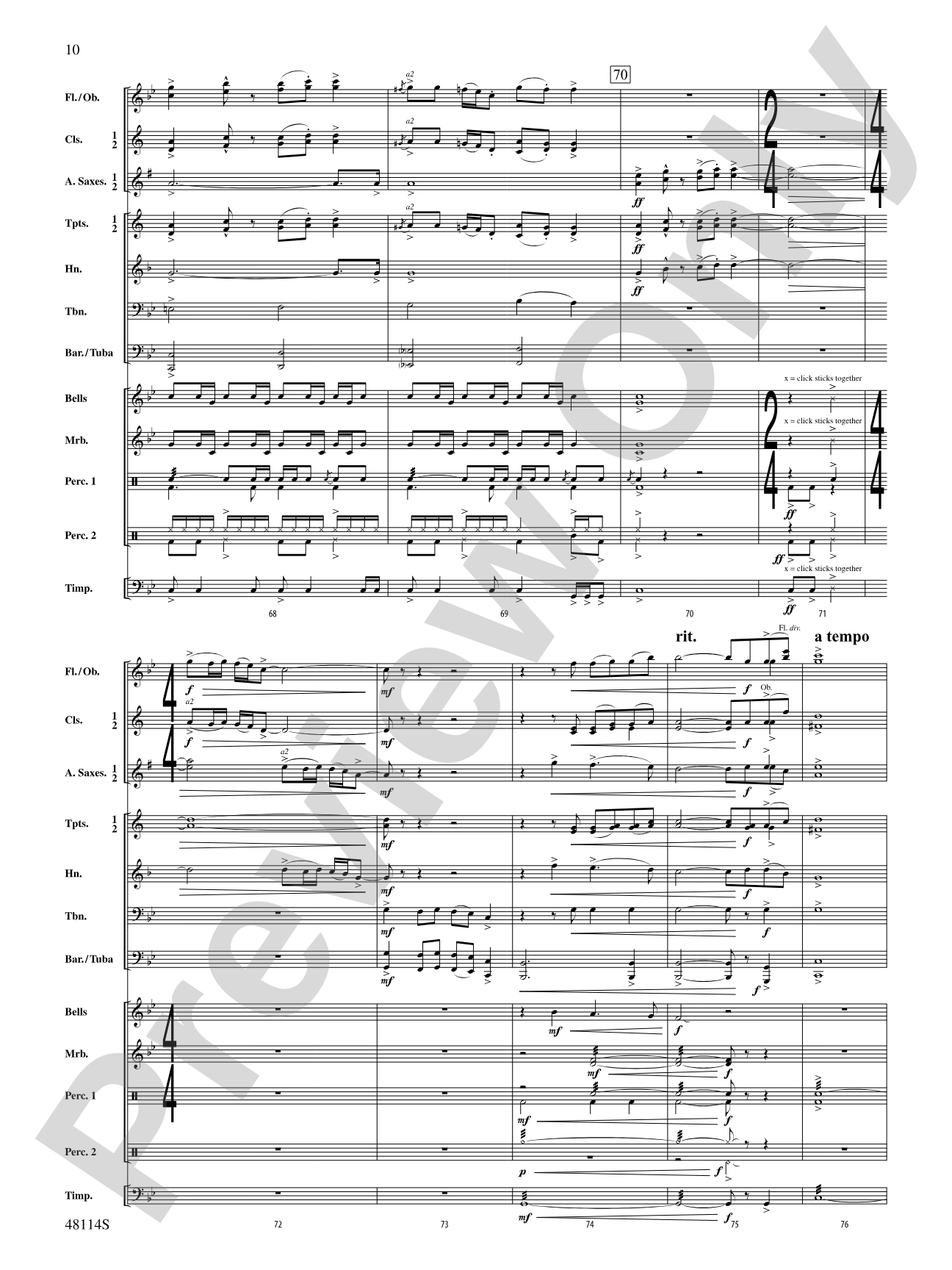 Rock Solid: Concert Band Conductor Score & Parts