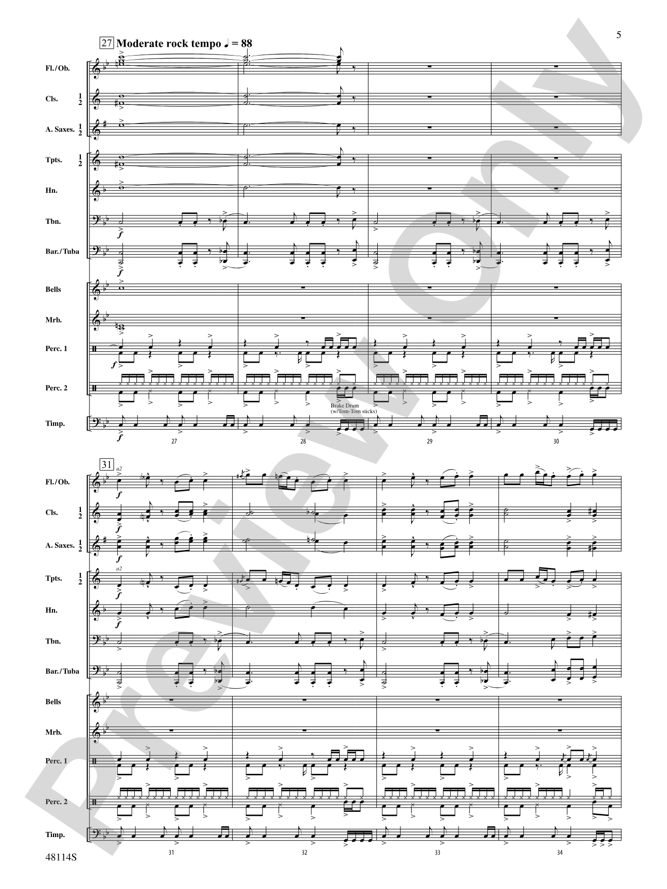 Rock Solid: Concert Band Conductor Score & Parts