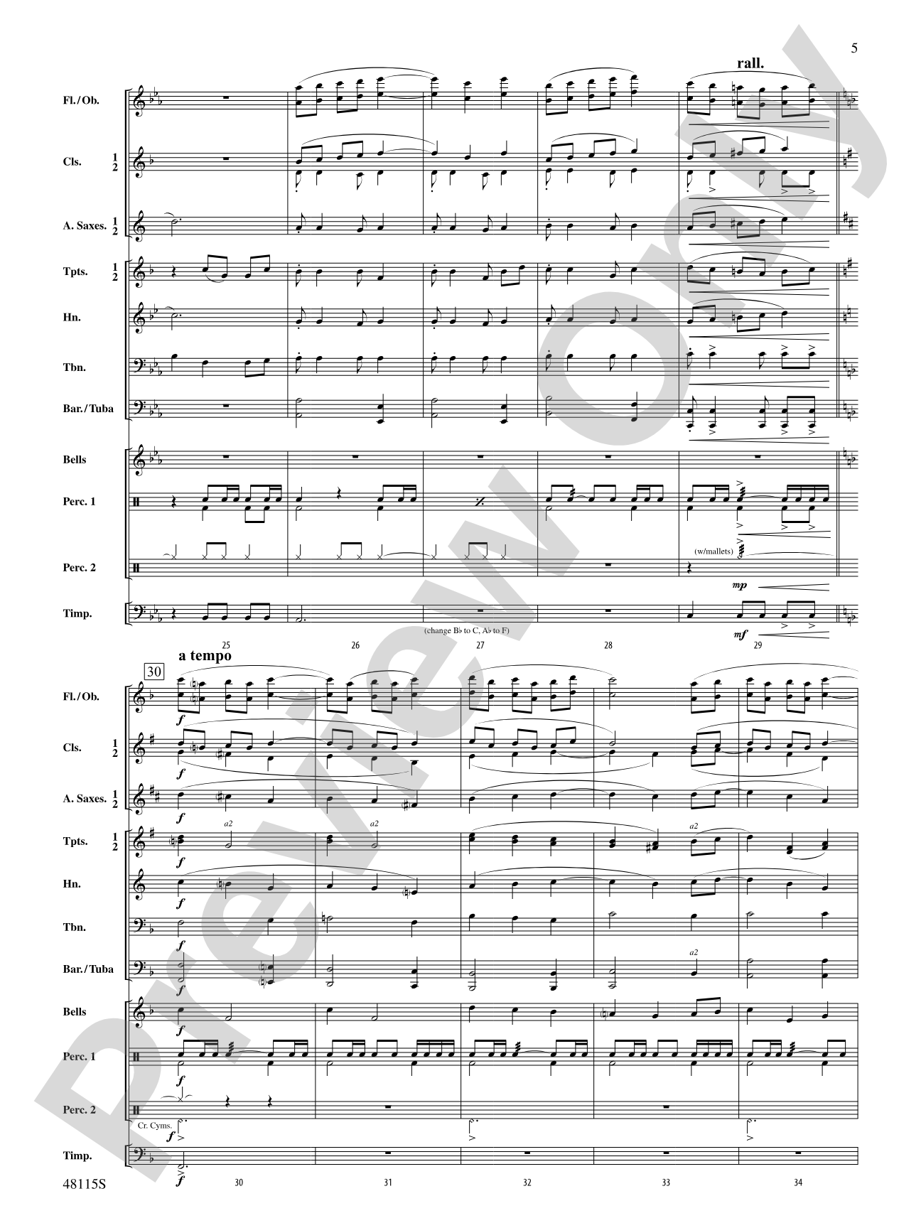 Seawind: Concert Band Conductor Score & Parts