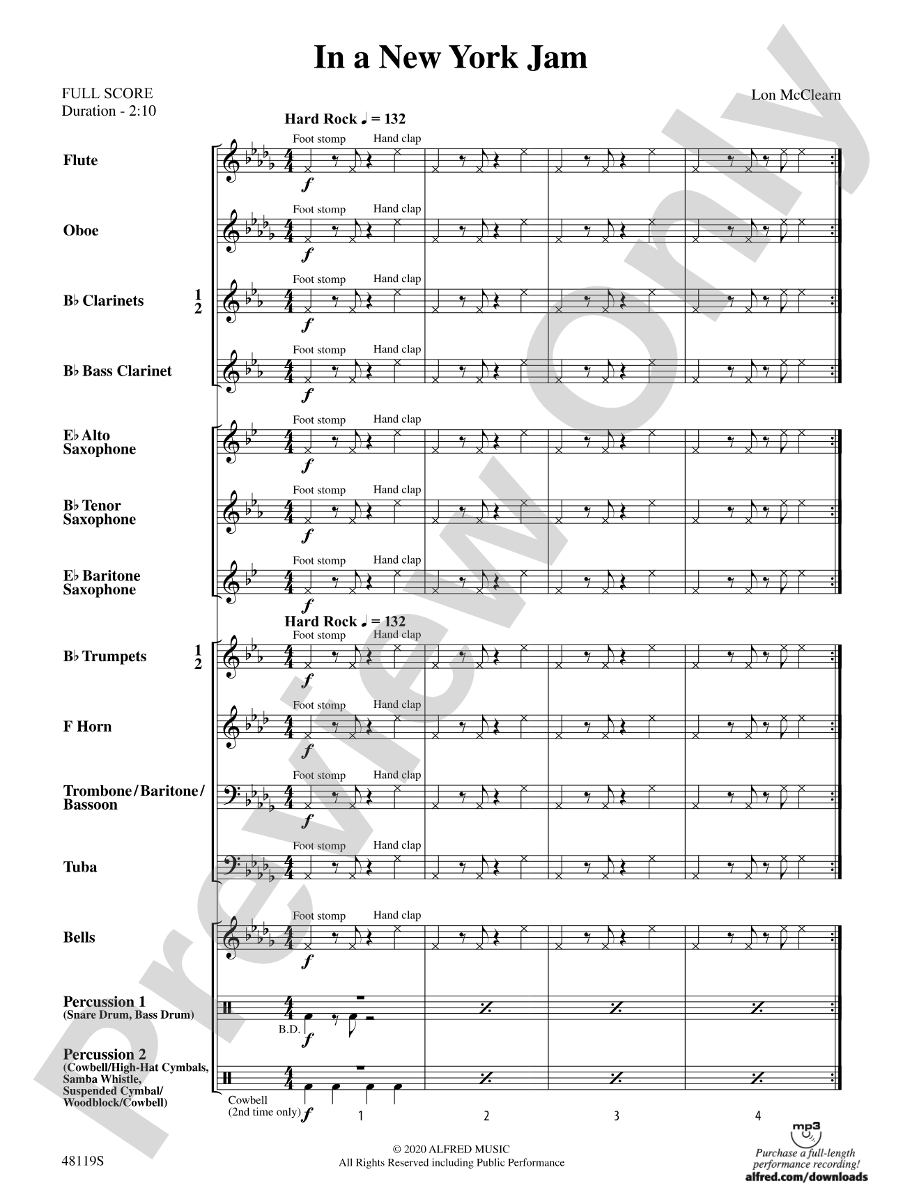In a New York Jam: Concert Band Conductor Score & Parts