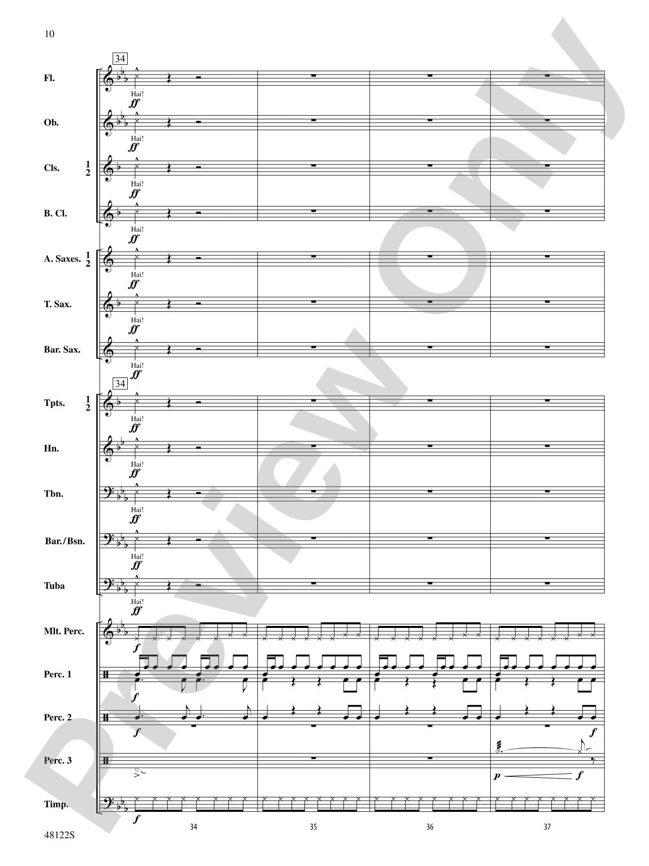 Japanese War March: Concert Band Conductor Score & Parts