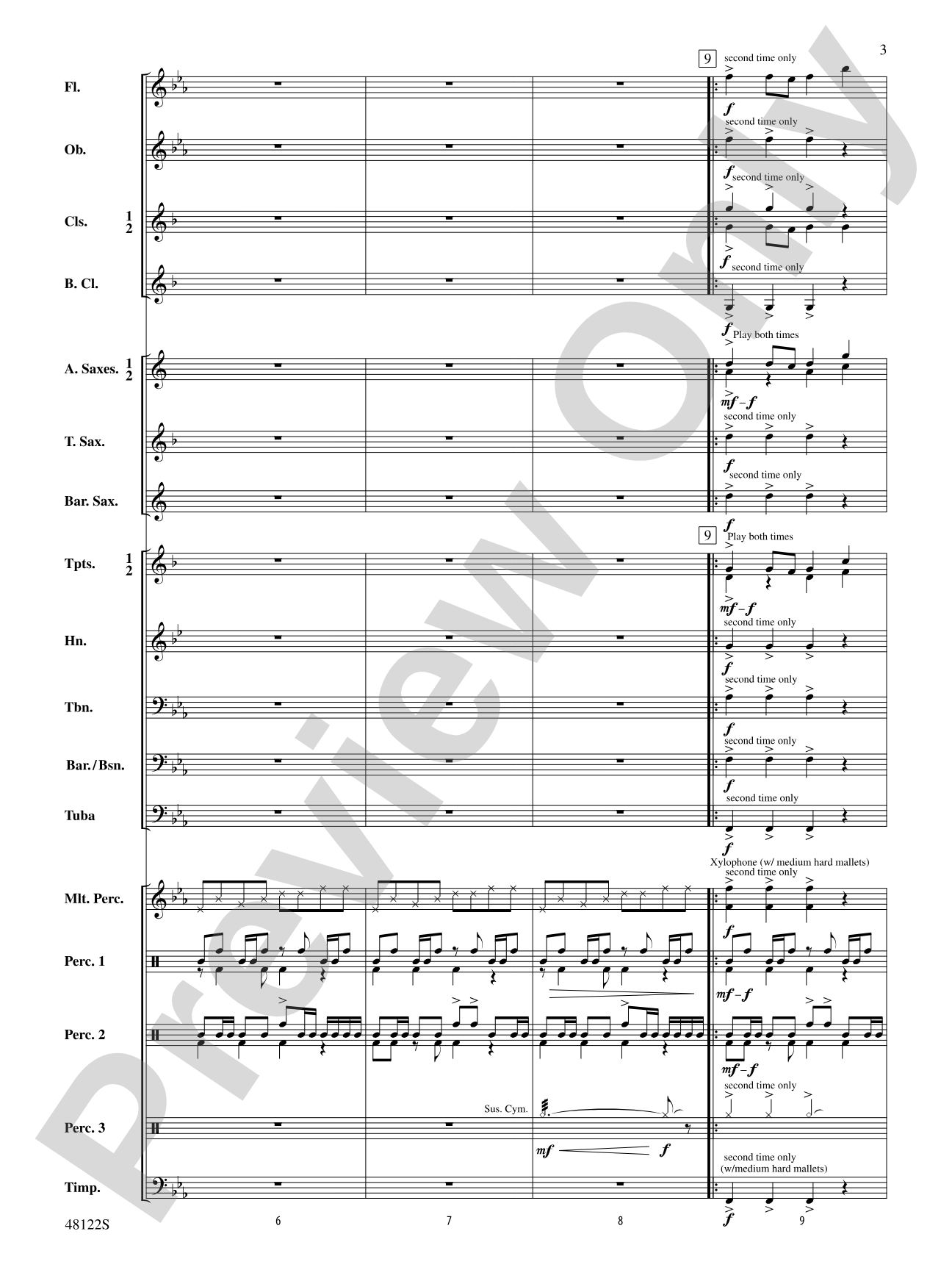Japanese War March: Concert Band Conductor Score & Parts