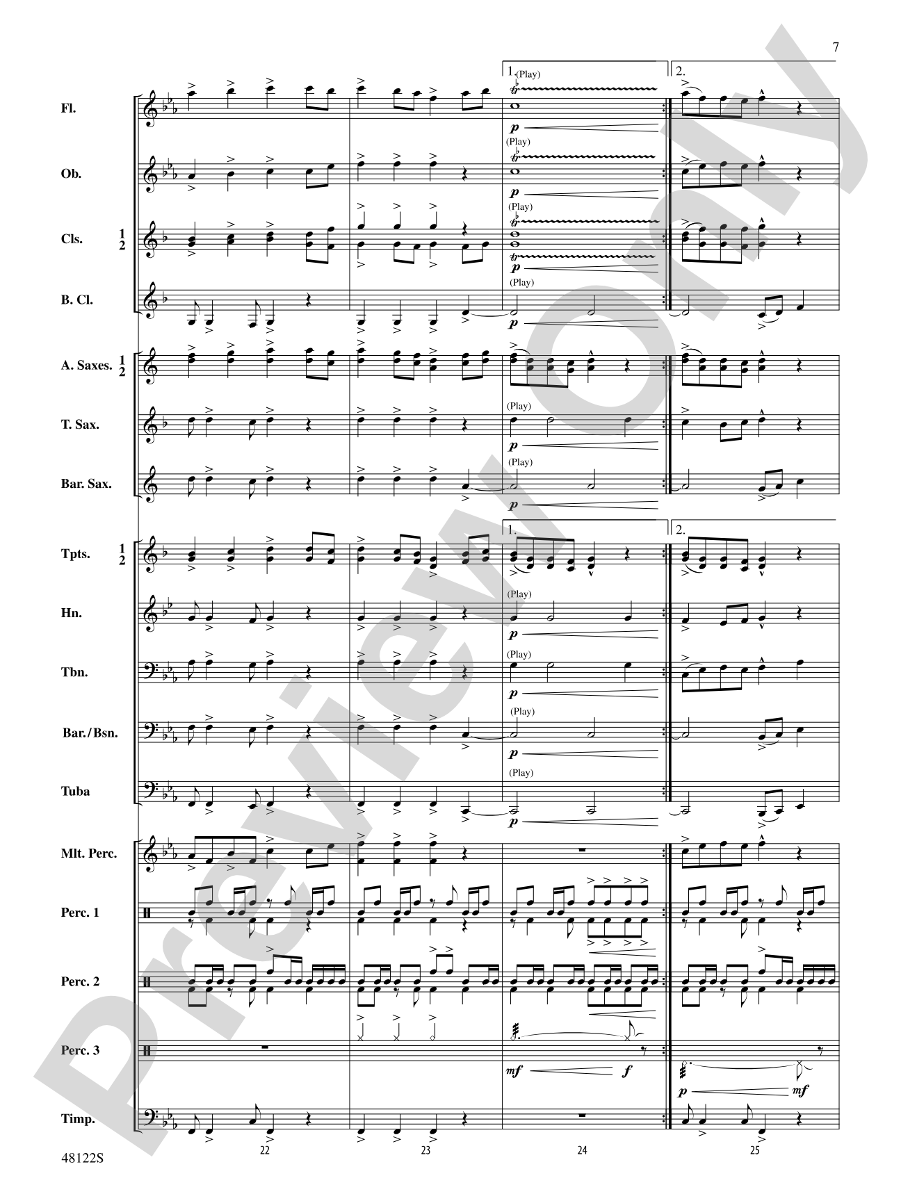 Japanese War March: Concert Band Conductor Score & Parts