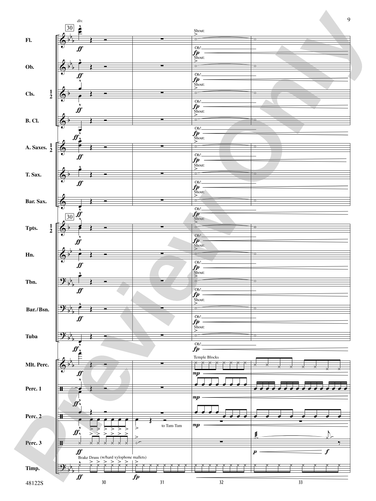 Japanese War March: Concert Band Conductor Score & Parts