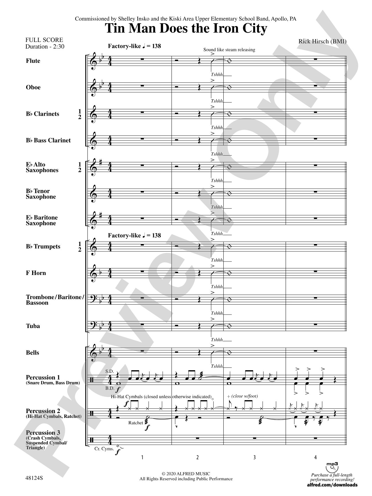 Tin Man Does the Iron City: Concert Band Conductor Score & Parts