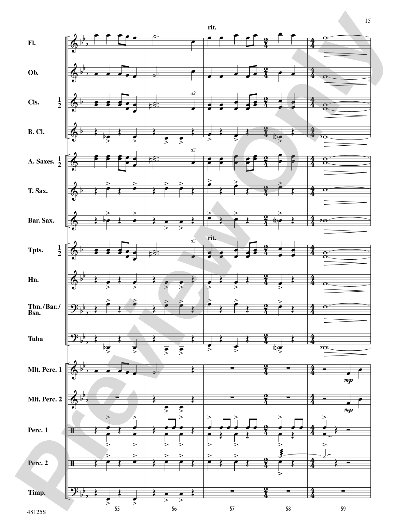 Walk Like a Spartan: Concert Band Conductor Score & Parts