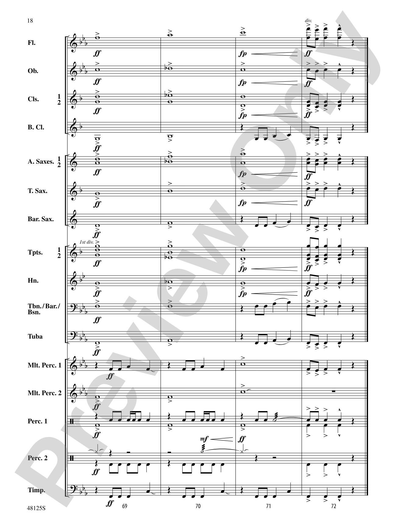 Walk Like a Spartan: Concert Band Conductor Score & Parts