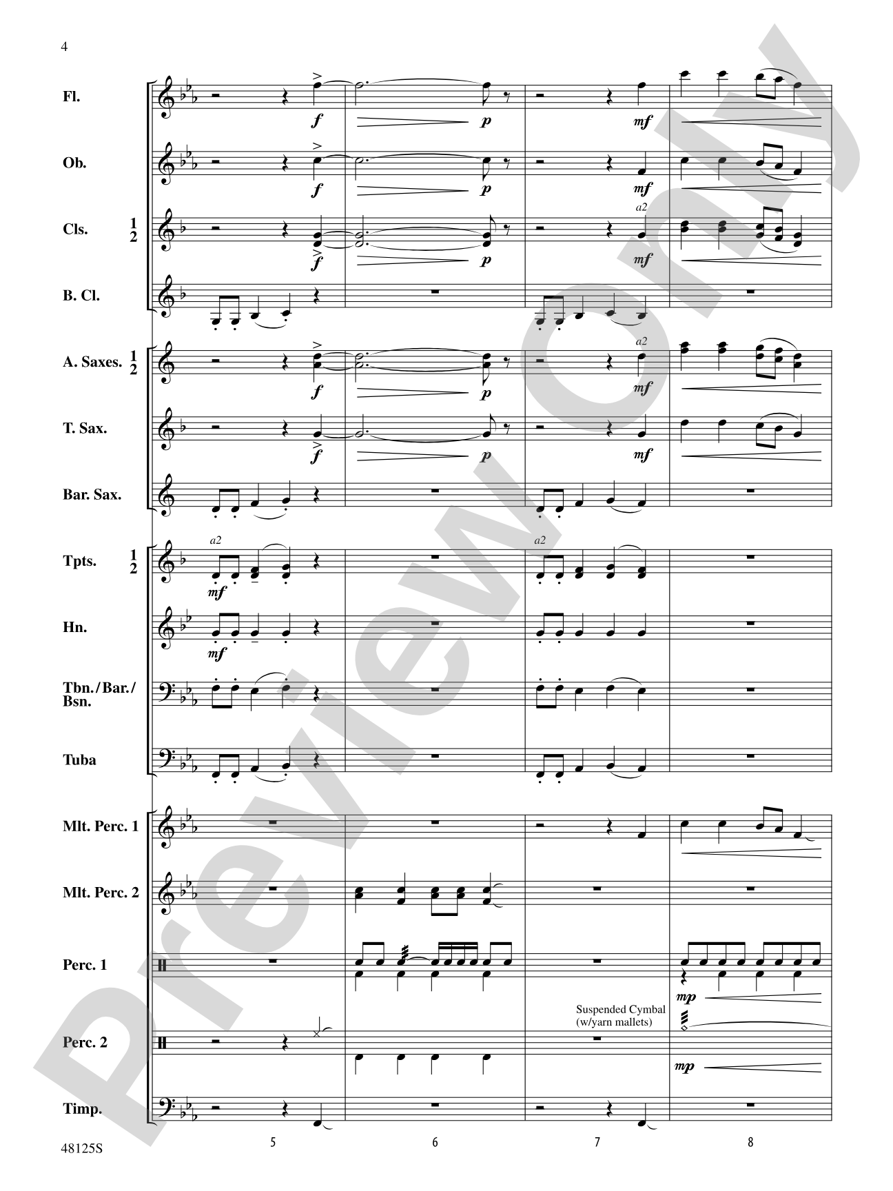 Walk Like a Spartan: Concert Band Conductor Score & Parts