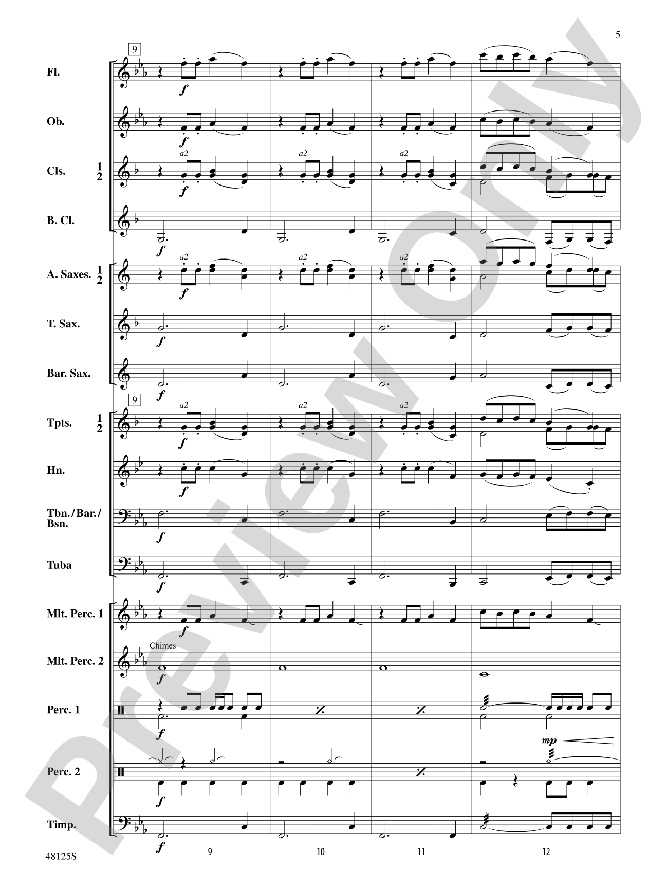 Walk Like a Spartan: Concert Band Conductor Score & Parts