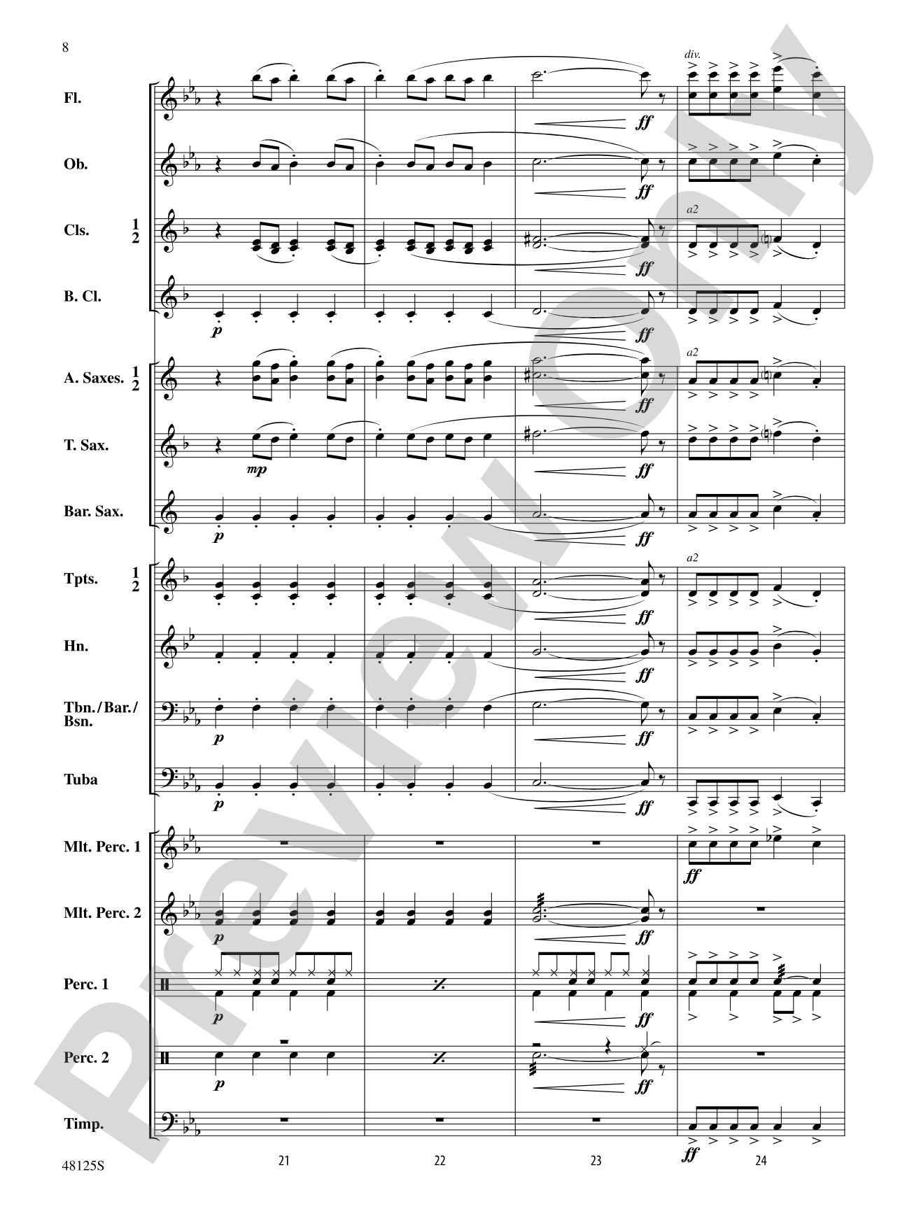 Walk Like a Spartan: Concert Band Conductor Score & Parts