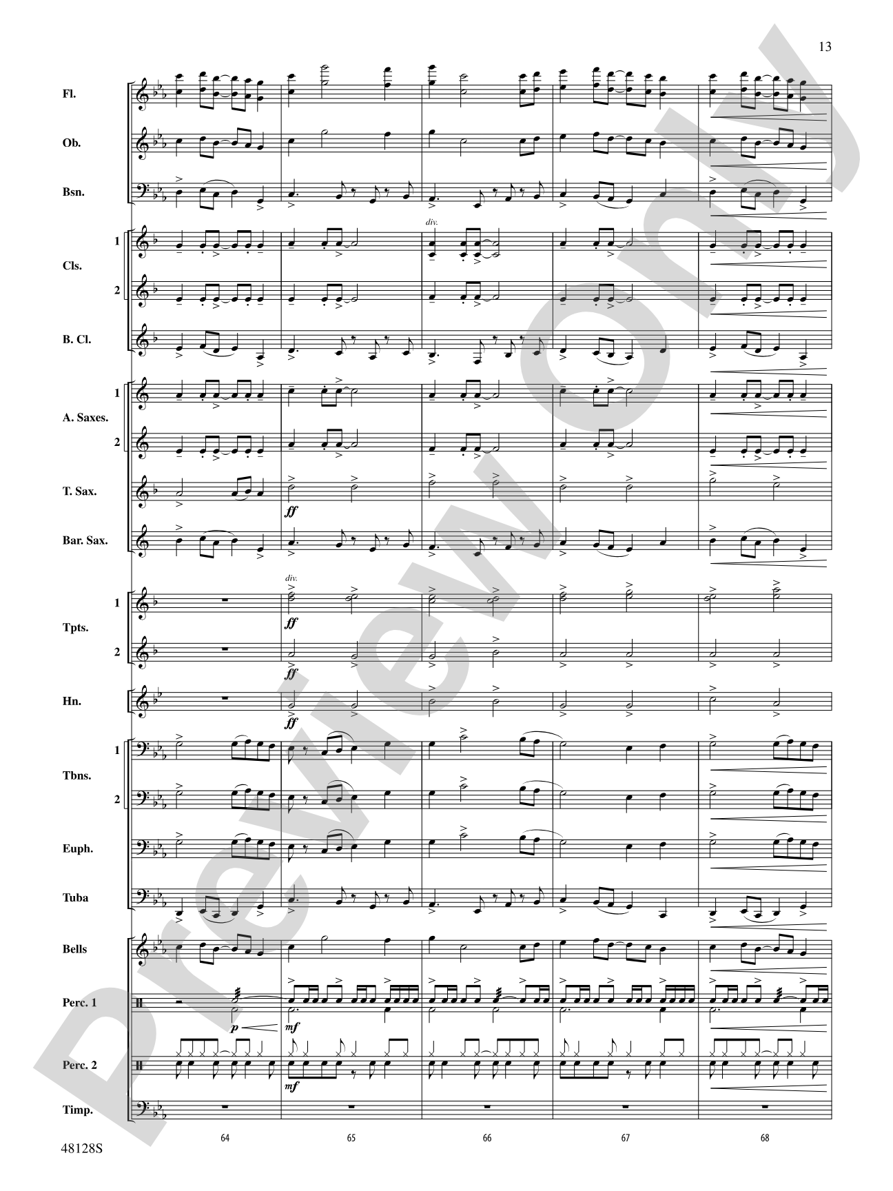 By the River's Edge: Concert Band Conductor Score & Parts