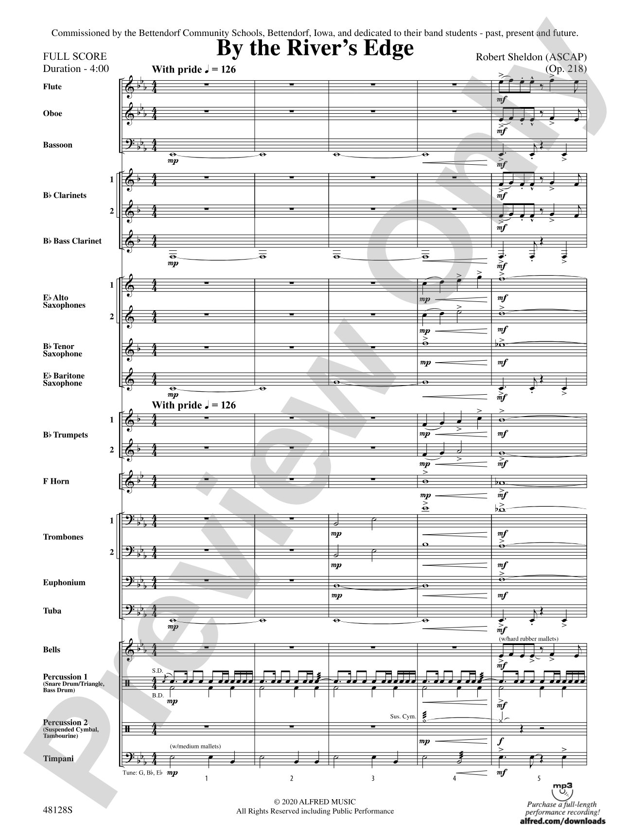 By the River's Edge: Concert Band Conductor Score & Parts