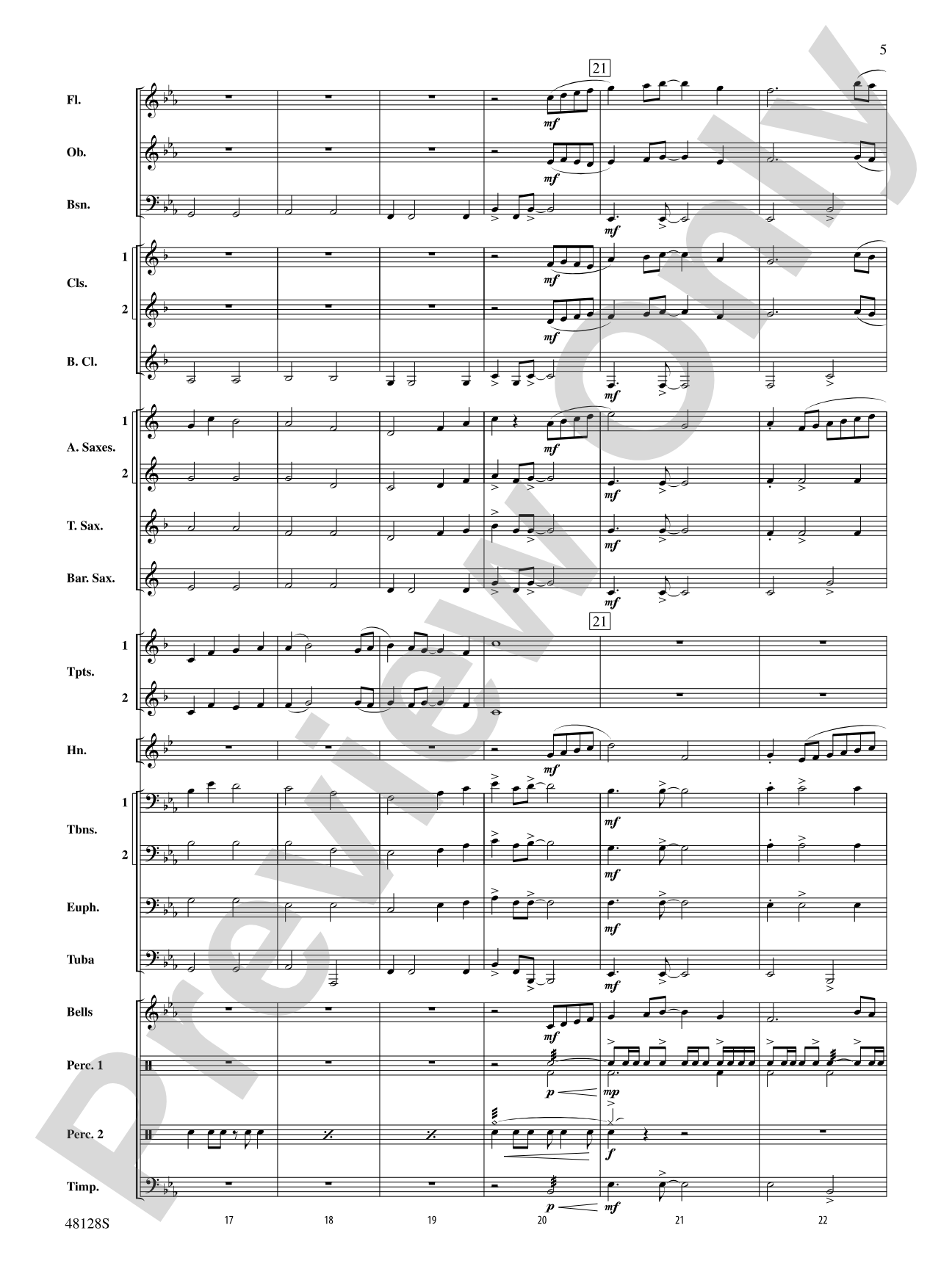 By the River's Edge: Concert Band Conductor Score & Parts