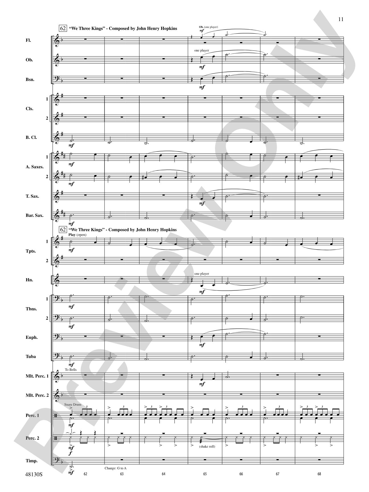 Journey of the Magi: Concert Band Conductor Score & Parts