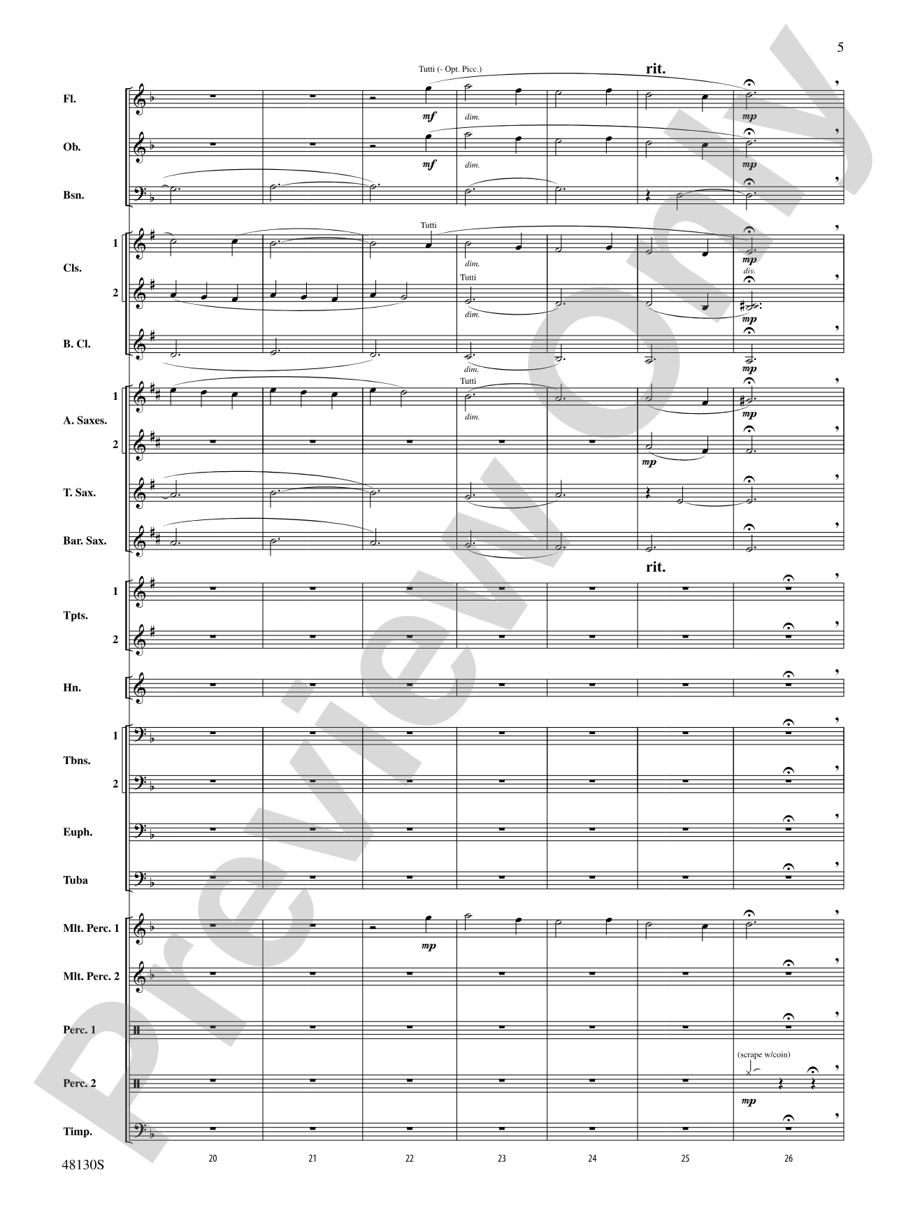 Journey of the Magi: Concert Band Conductor Score & Parts