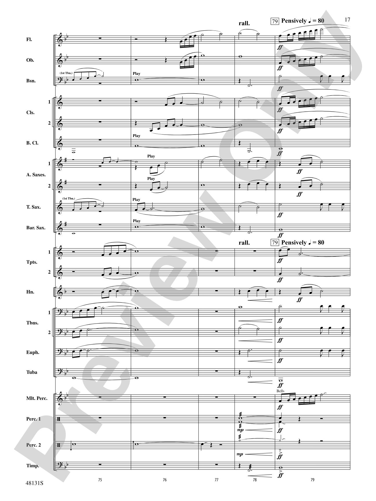 Ride Through the Valley: Score