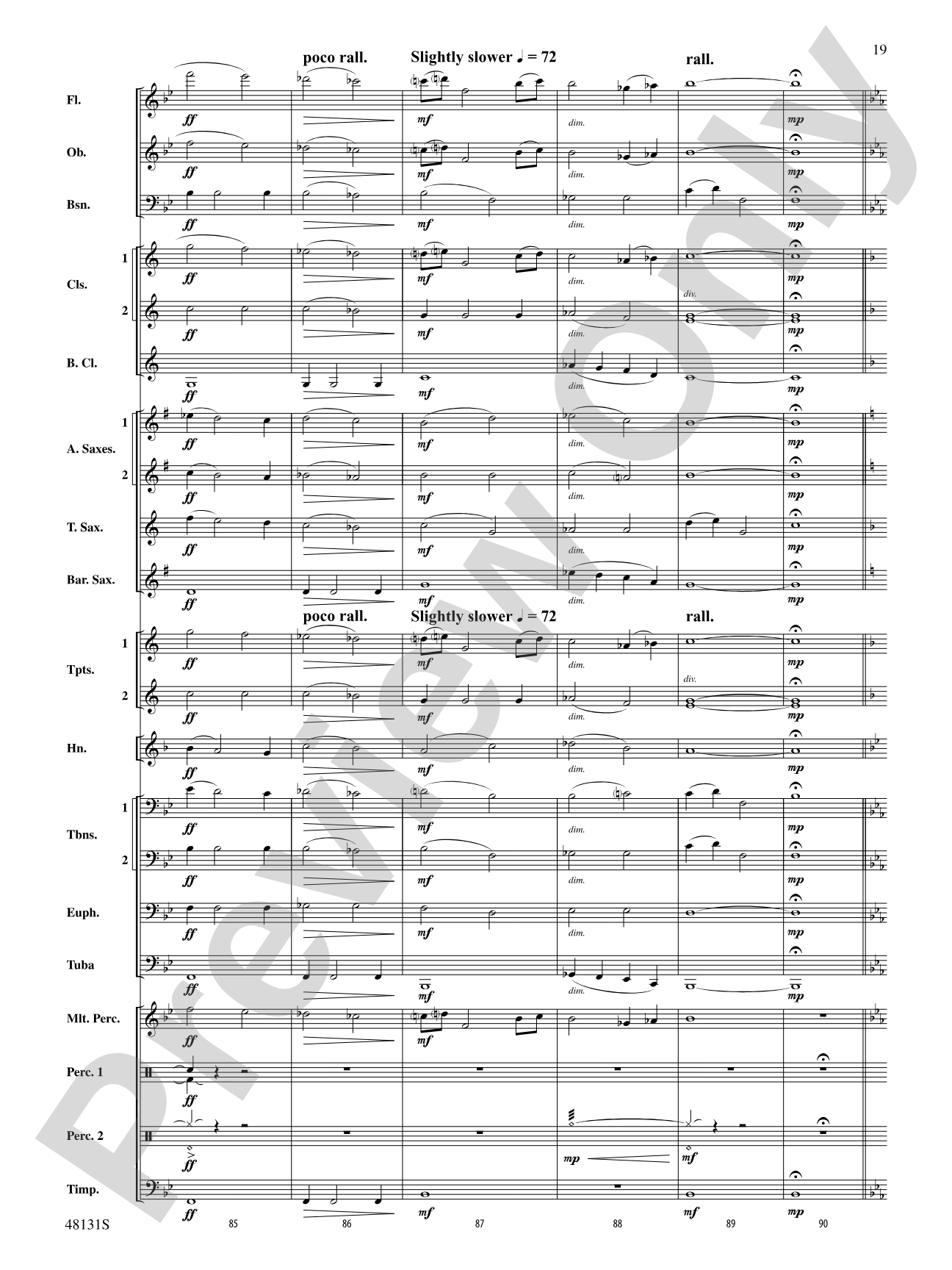 Ride Through the Valley: Score