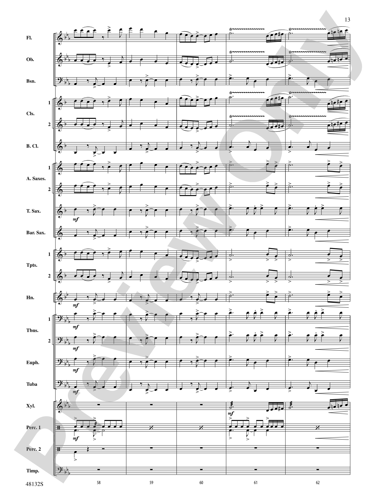 Flamingo Road: Concert Band Conductor Score & Parts