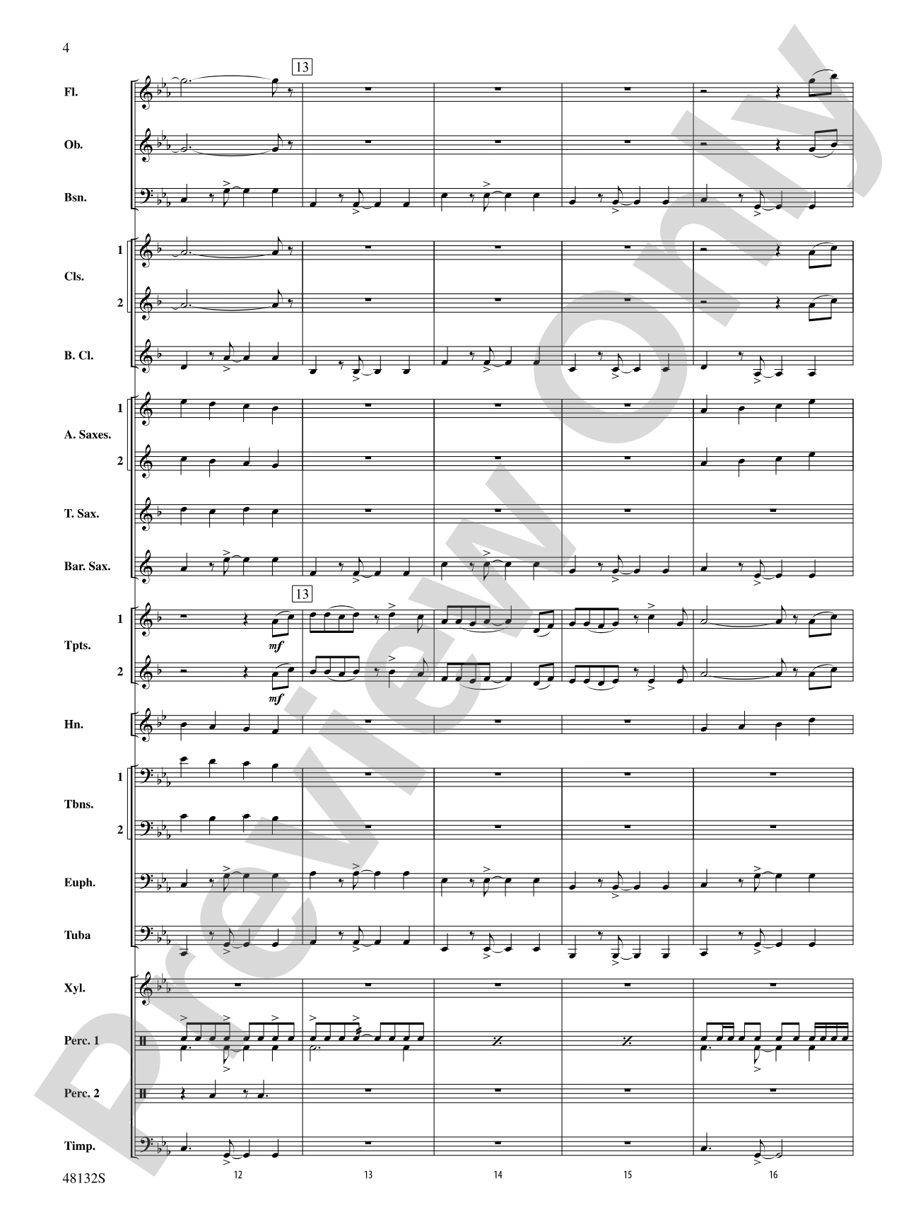 Flamingo Road: Concert Band Conductor Score & Parts
