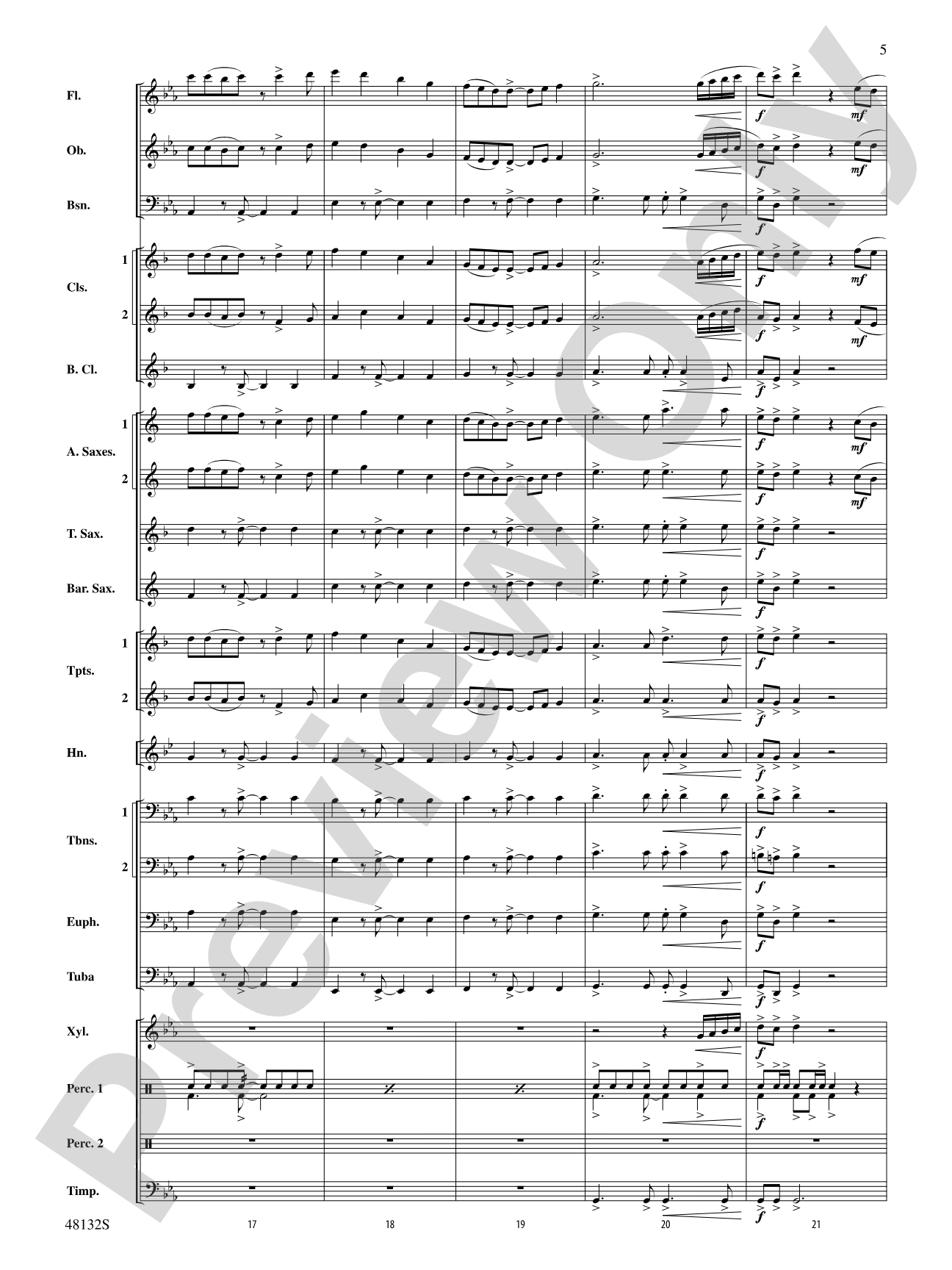 Flamingo Road: Concert Band Conductor Score & Parts