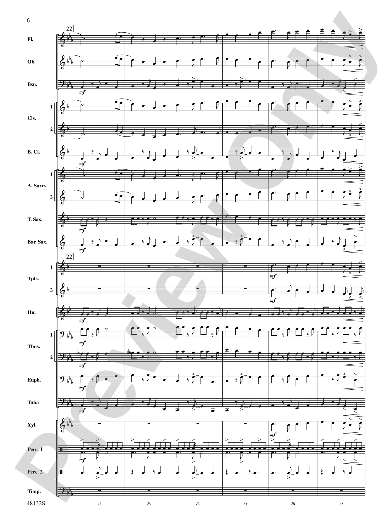 Flamingo Road: Concert Band Conductor Score & Parts